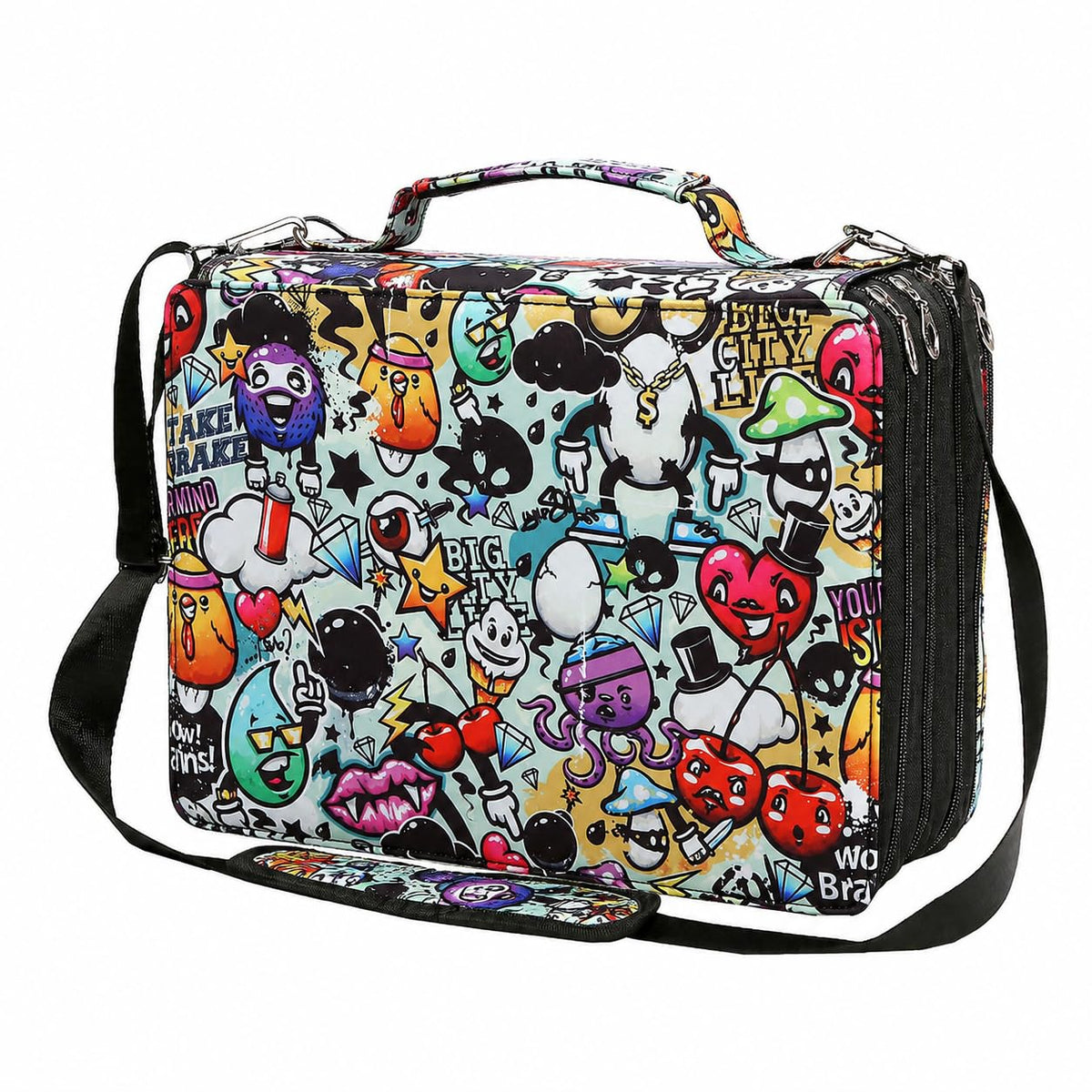 Lbxgap 224-Slot Marker Organizer Bag, 4-Layer Case with Strap
