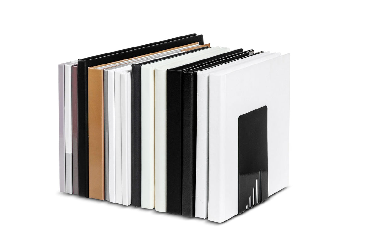 Maul 85 x 140 x 140 mm Narrow Metal Book Ends - Black 3501090