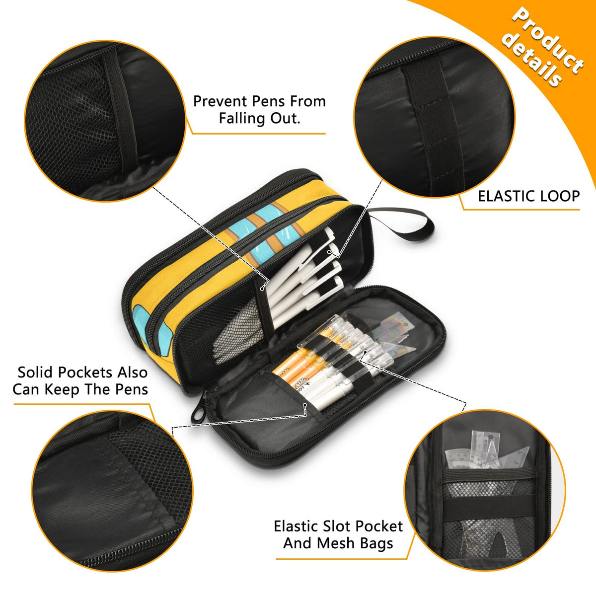 XUWU Bus Car Large Capacity Pencil Case Pencil Pouch Pen Box
