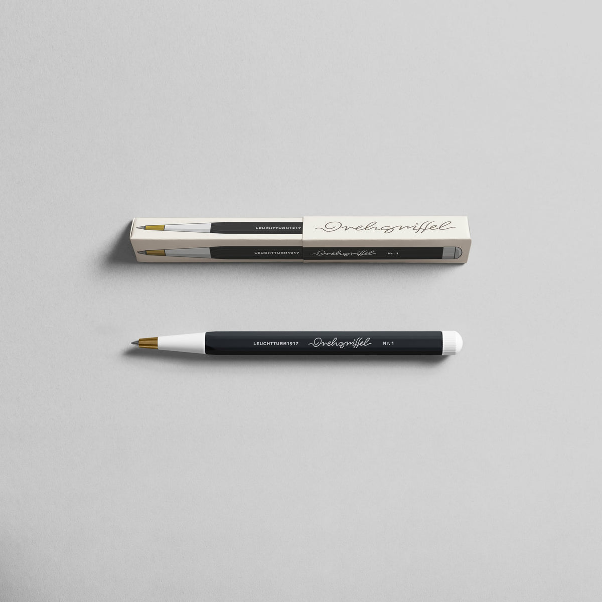 LEUCHTTURM1917 - Drehgriffel Writing Pen (Black) - Gel Pen with Black Ink Included