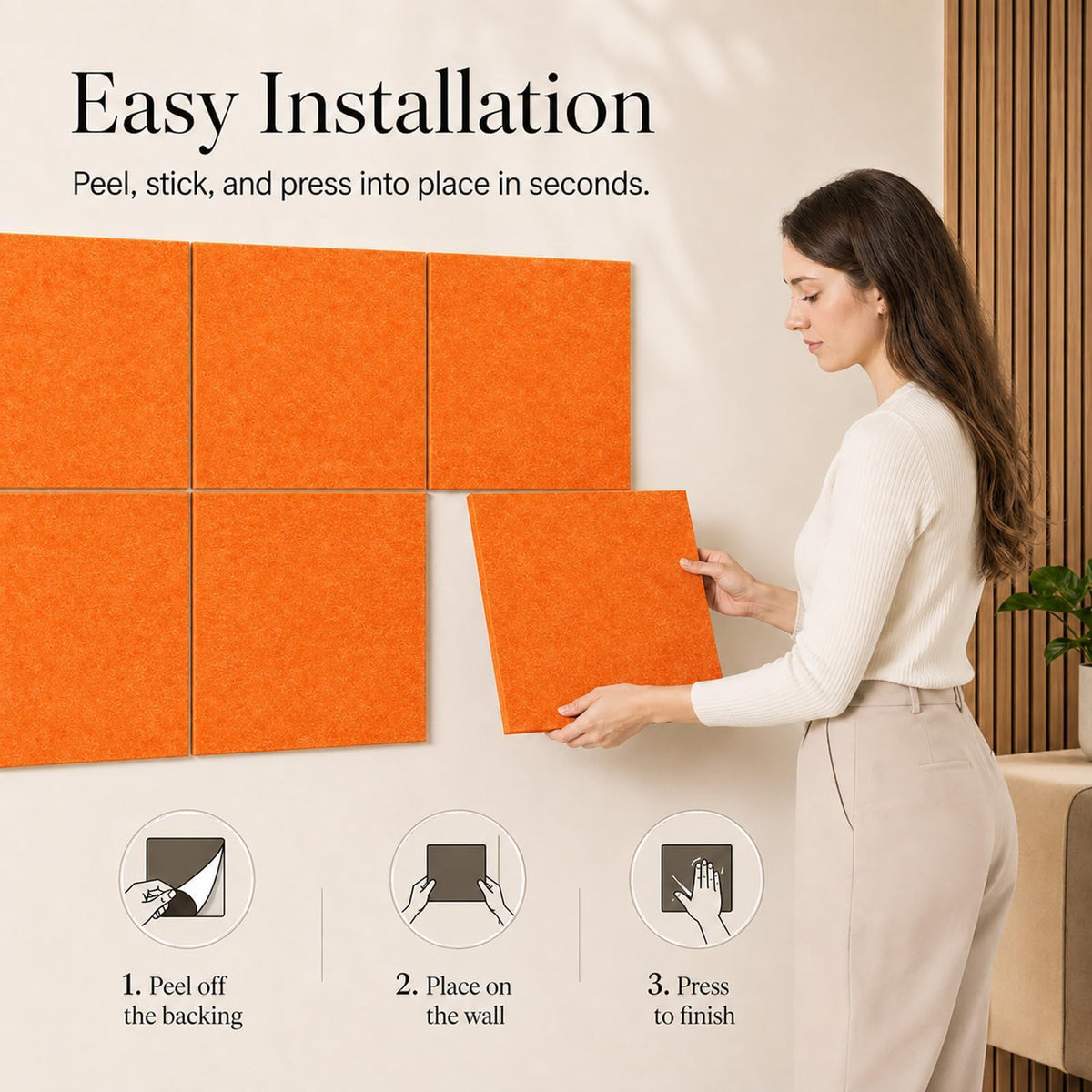 Baysola Felt Bulletin Board Tiles, Large Cork Board Alternative,24 x 36 in