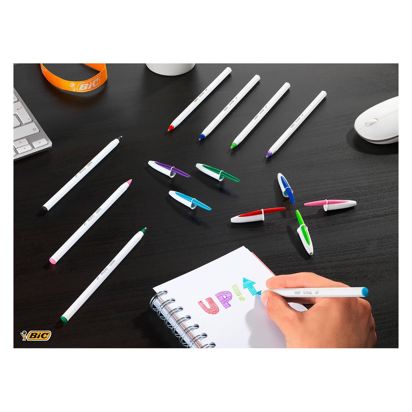 Bic Cristal Up Ballpoint Pen, Black, 20 Count (Pack of 1)