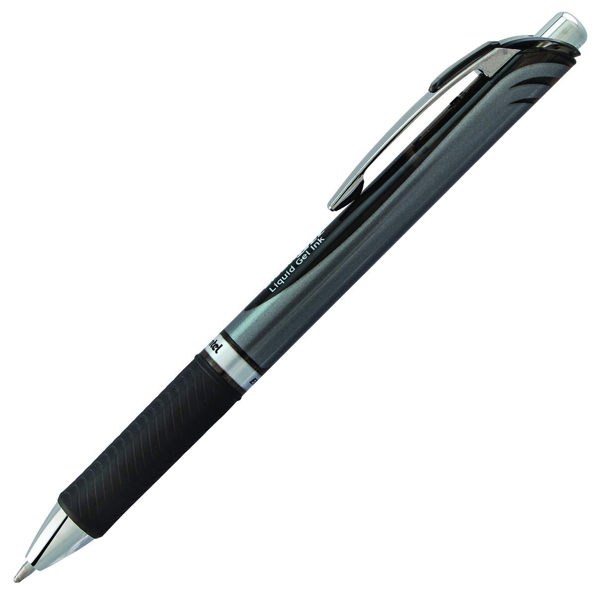 Pentel EnerGel RTX Retractable Liquid Gel Pen, (1.0mm), Bold Line, Metal Tip, Black Ink (BL80-A)