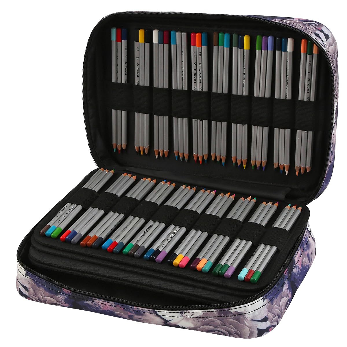 Lbxgap 300 Slots Colored Pencil Case w/Handle & Shoulder Strap