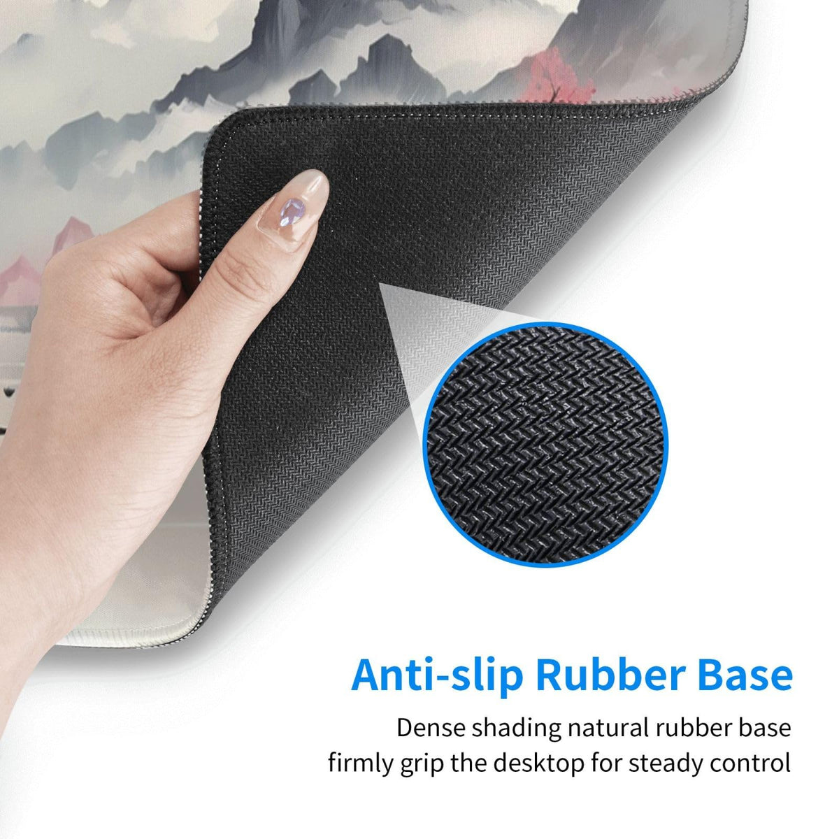 Gaming Mouse Pad Desk Pad,Extended Big Mouse Pad,31.5x11.8 Inch Long Computer Keyboard Mouse Mat