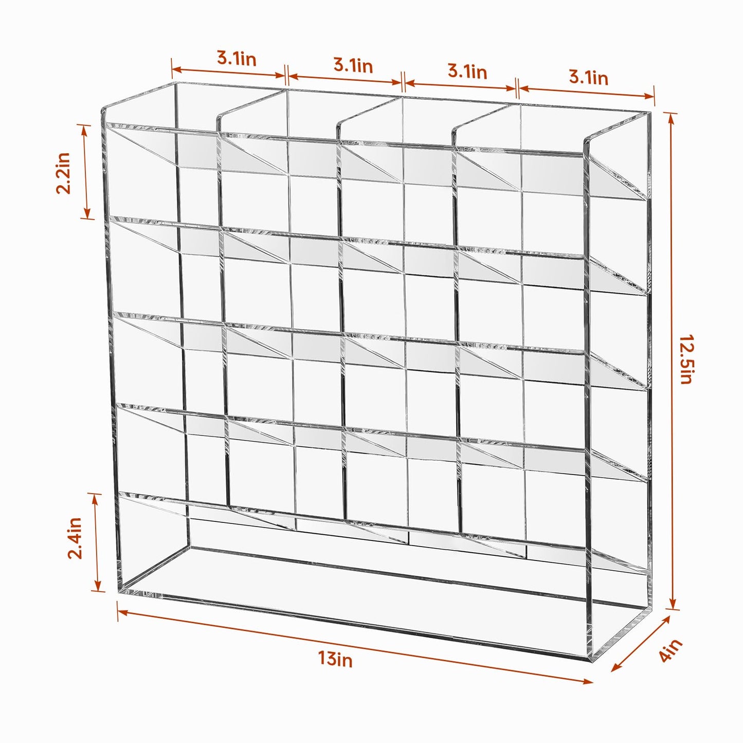 BEYGORM Acrylic Vertical Marker Organizer for 250 Markers, Desk Orgaizer