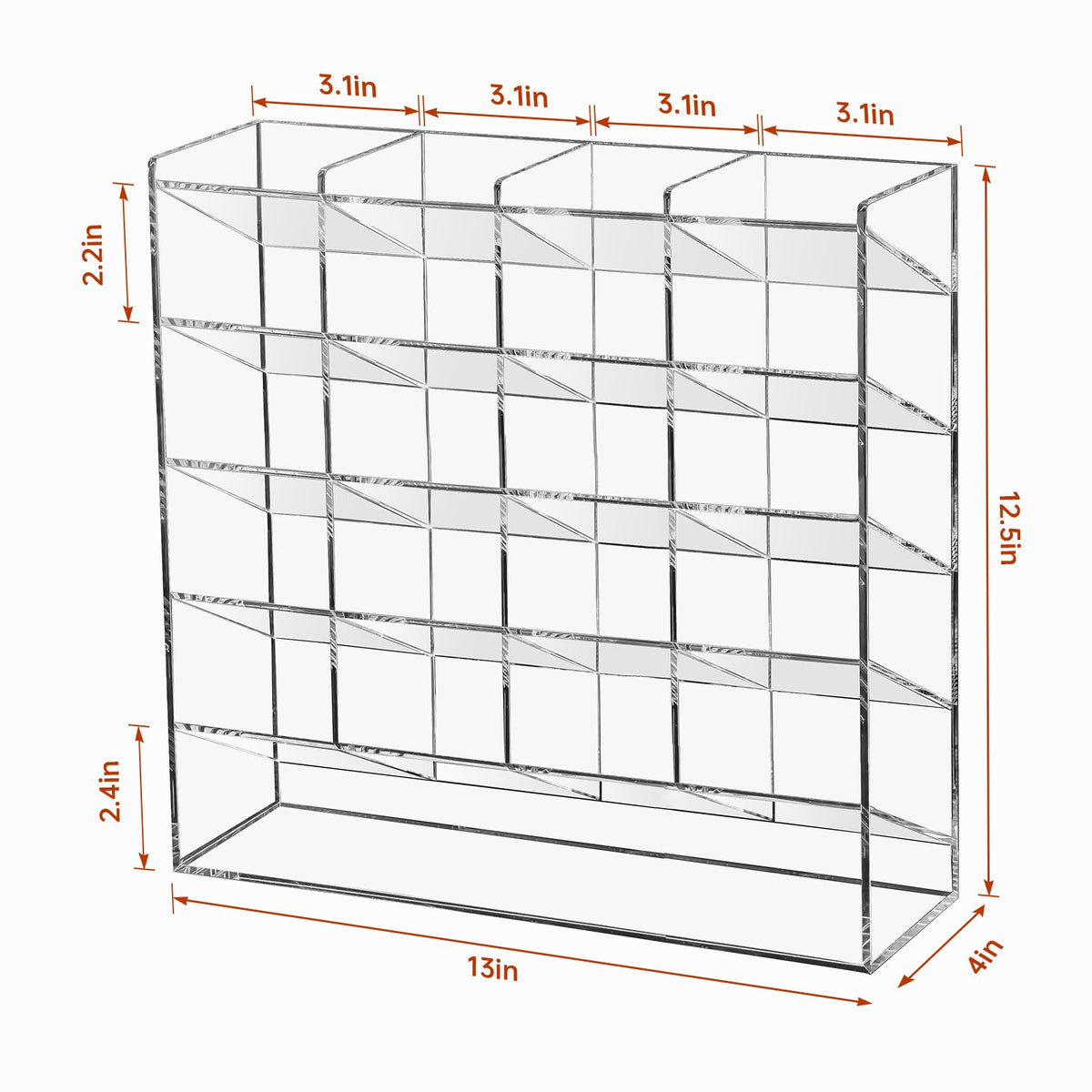 BEYGORM Acrylic Vertical Marker Organizer for 250 Markers, Desk Orgaizer