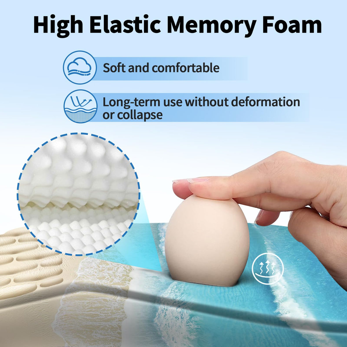 YIWEI Ergonomic Mouse Pad with Wrist Rest for Carpal Tunnel Pain Relief