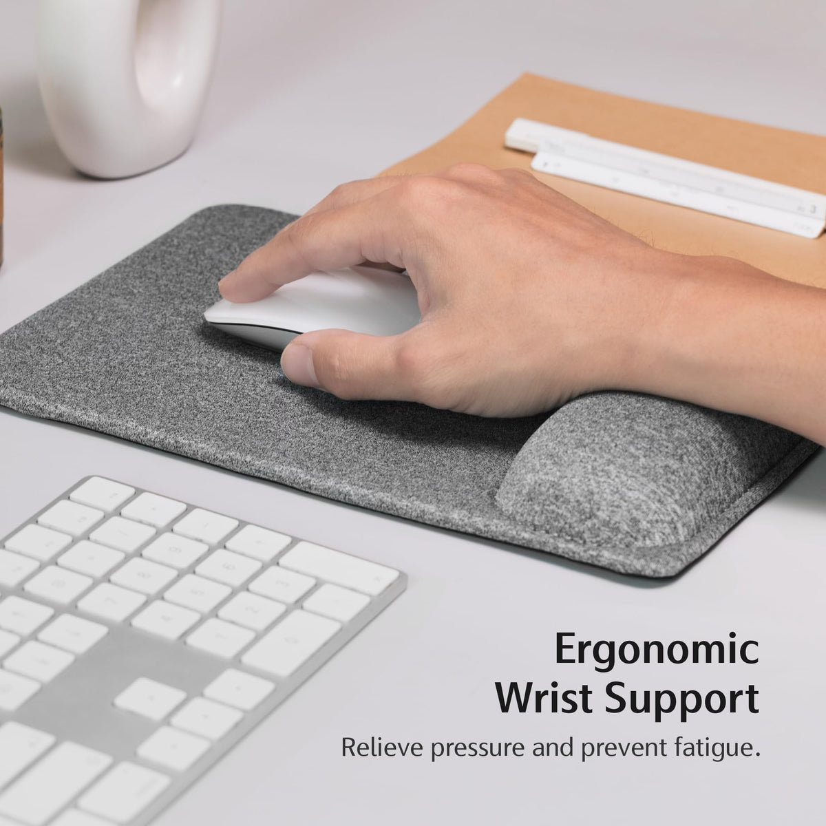 SenseAGE Large Ergonomic Mouse Pad with Wrist Rest Support, Enhanced Comfort & Space, Non-Slip