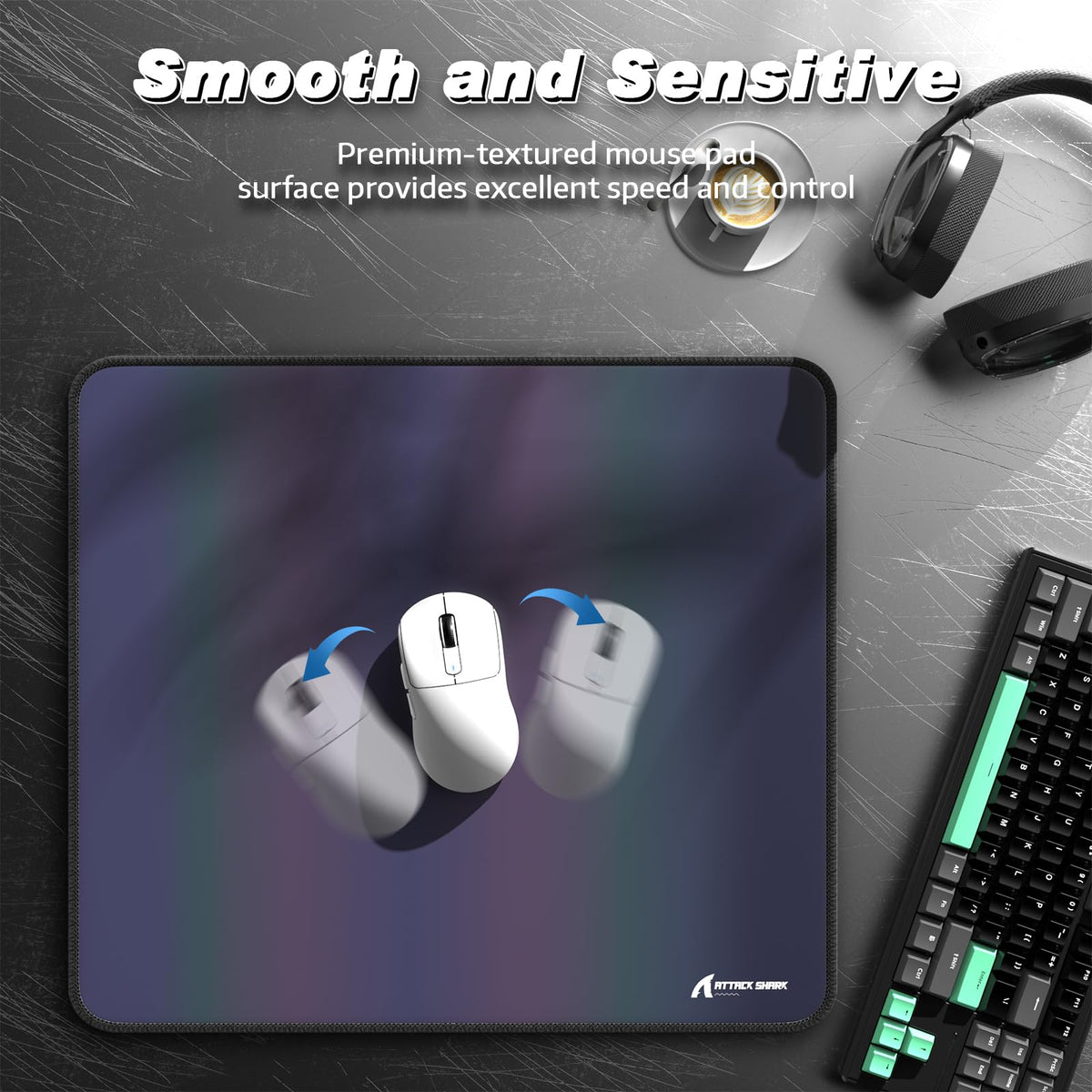ATTACK SHARK CM03 Gaming Mouse Pad for Esports Speed Large Mouse mats Waterproof Surface and