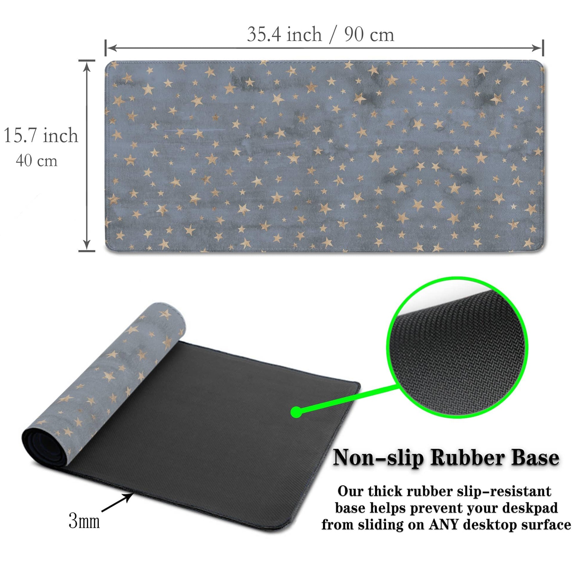 Samgula Extra Large Mouse Pad Stars Game Mat, Gaming Mouse Pads Office Desk Mat, Extra Large Desk