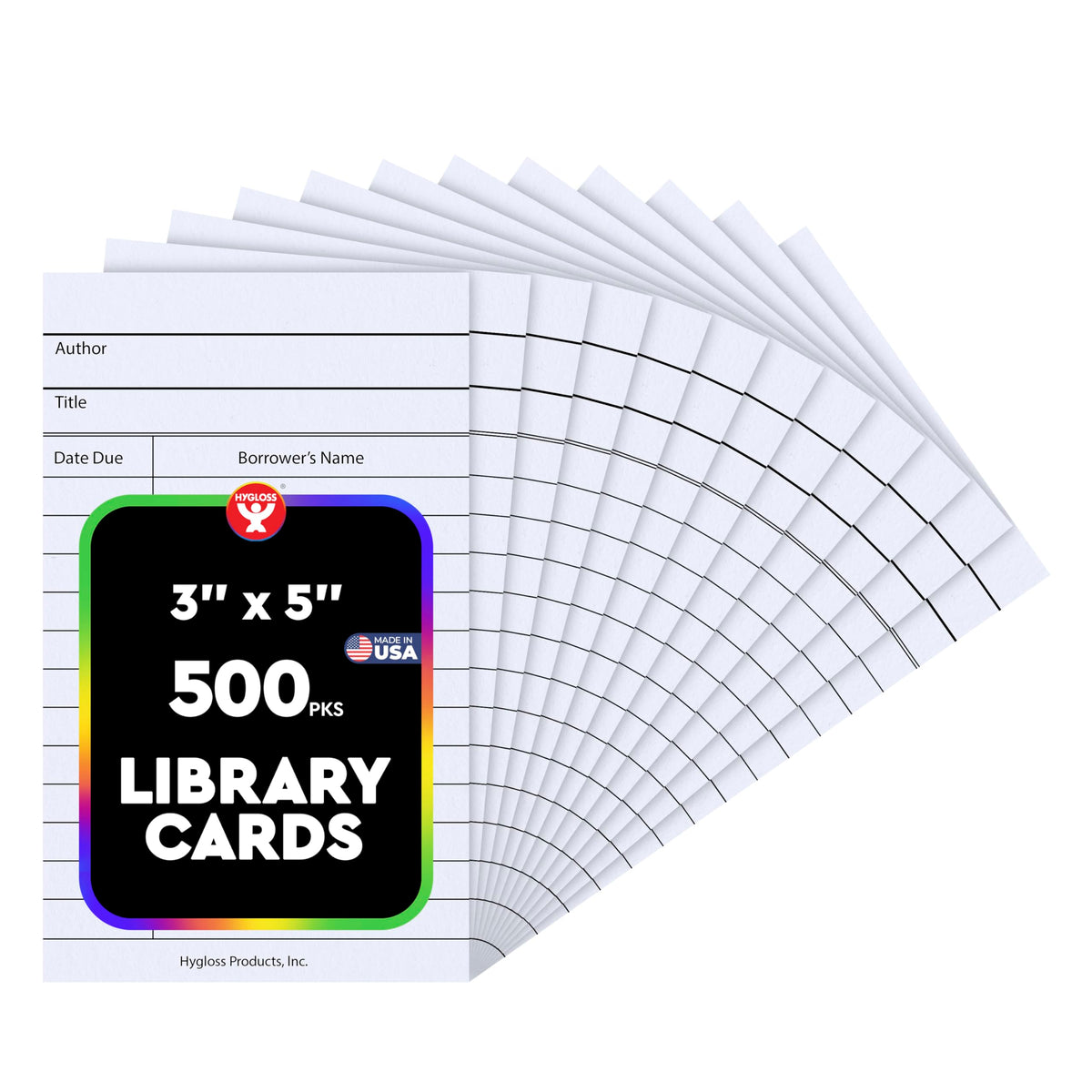 Hygloss Library Checkout Cards for Traditional Book Pockets and Classroom Organization - Vintage