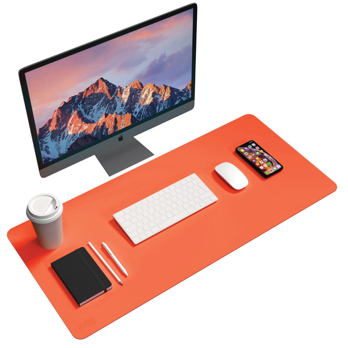 Black+Decker Faux Leather Desk Mat for Keyboard & Mouse
