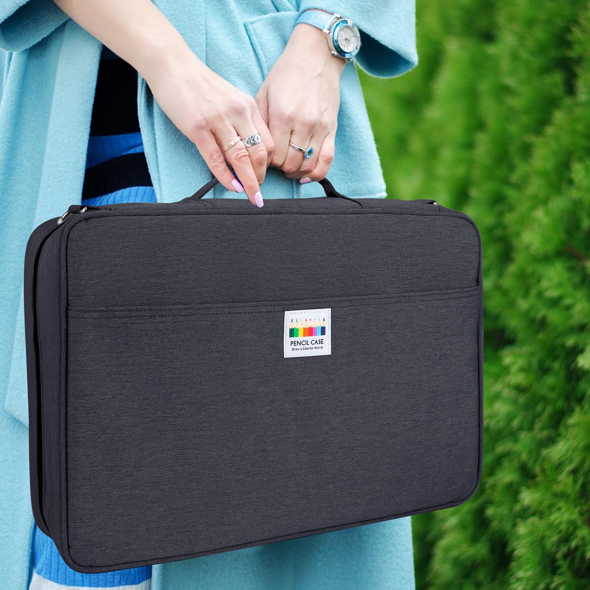 YOUSHARES Big Capacity Colored Pencil Case - 480 Slots large Pen Case Organizer with Multilayer