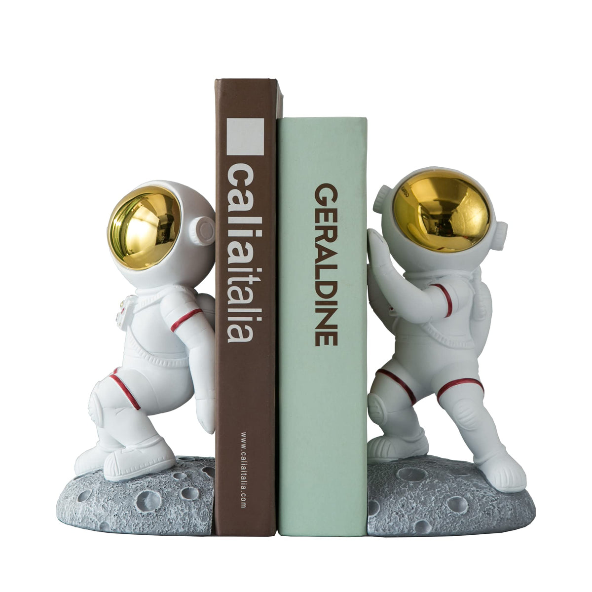 Banllis Space Bookends for Kids Room Nursery, Astronaut Themed Decor