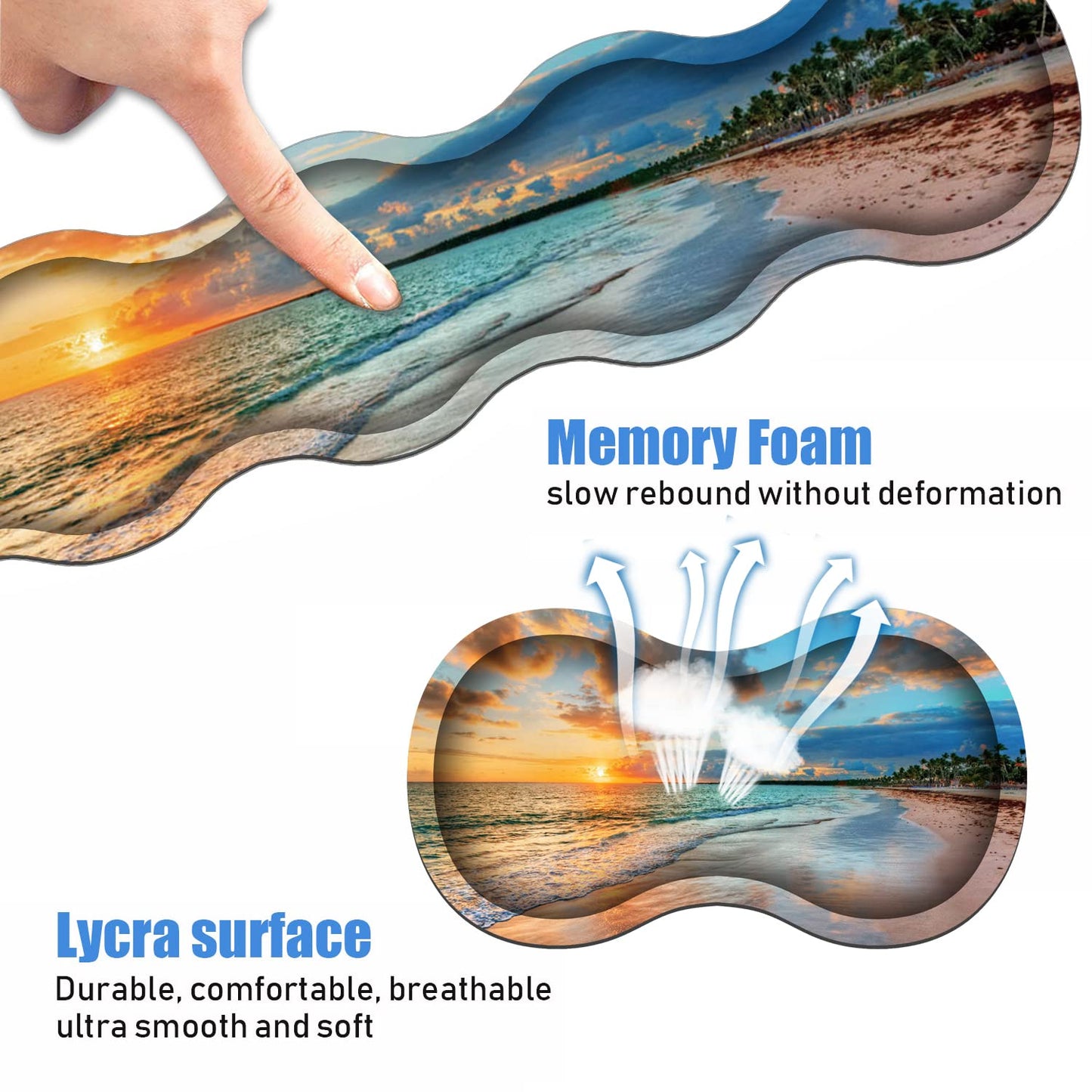 Ergonomic Keyboard Wrist Rest & Mouse Pad Wrist Rest Set, Large XXL Gaming Desk Mat 31.5"x 11.8"
