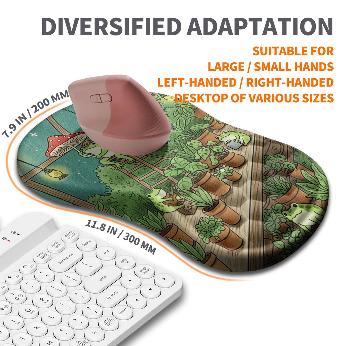 Armanza Ergonomic Joint Wrist Support Mouse Pad with Memory Foam Cushion Massage Bump, Carpal