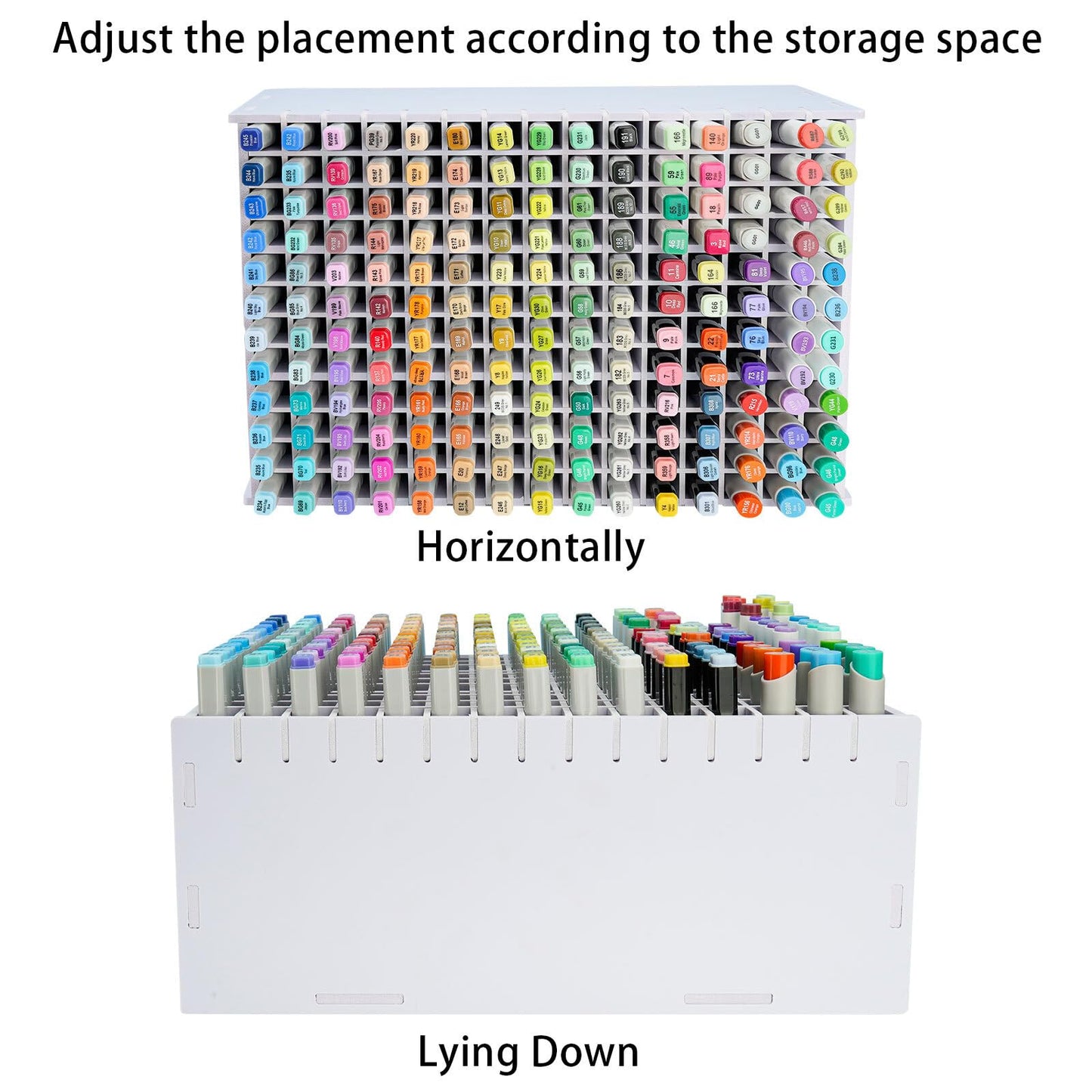 SANFURNEY Marker Organizer for 180 Markers, Desktop Storage Rack