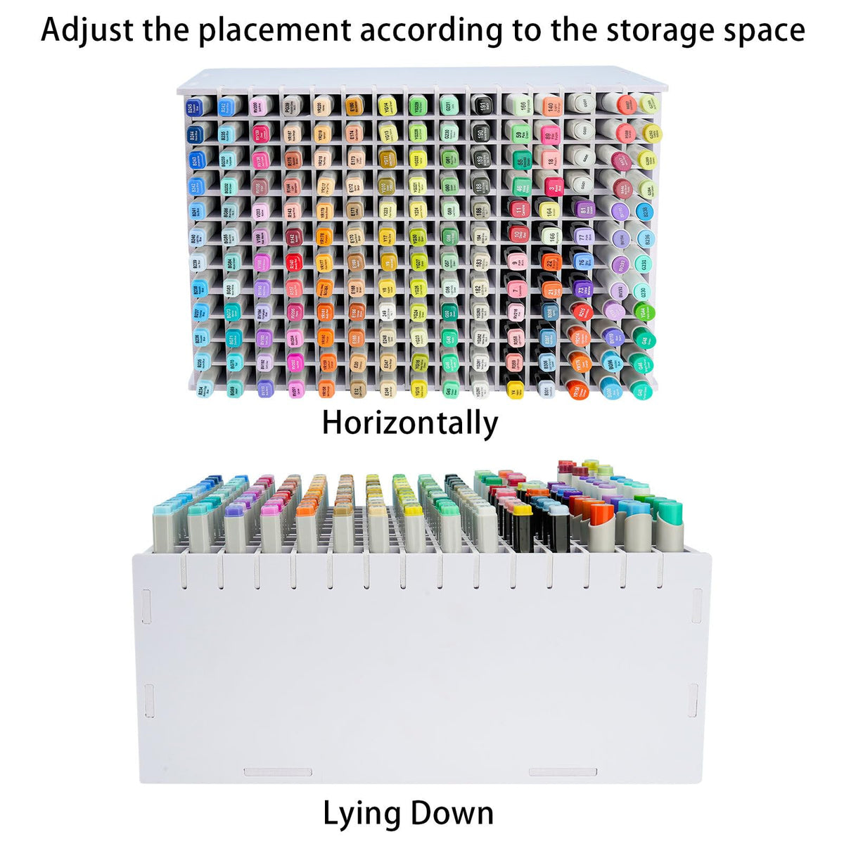 SANFURNEY Marker Organizer for 180 Markers, Desktop Storage Rack