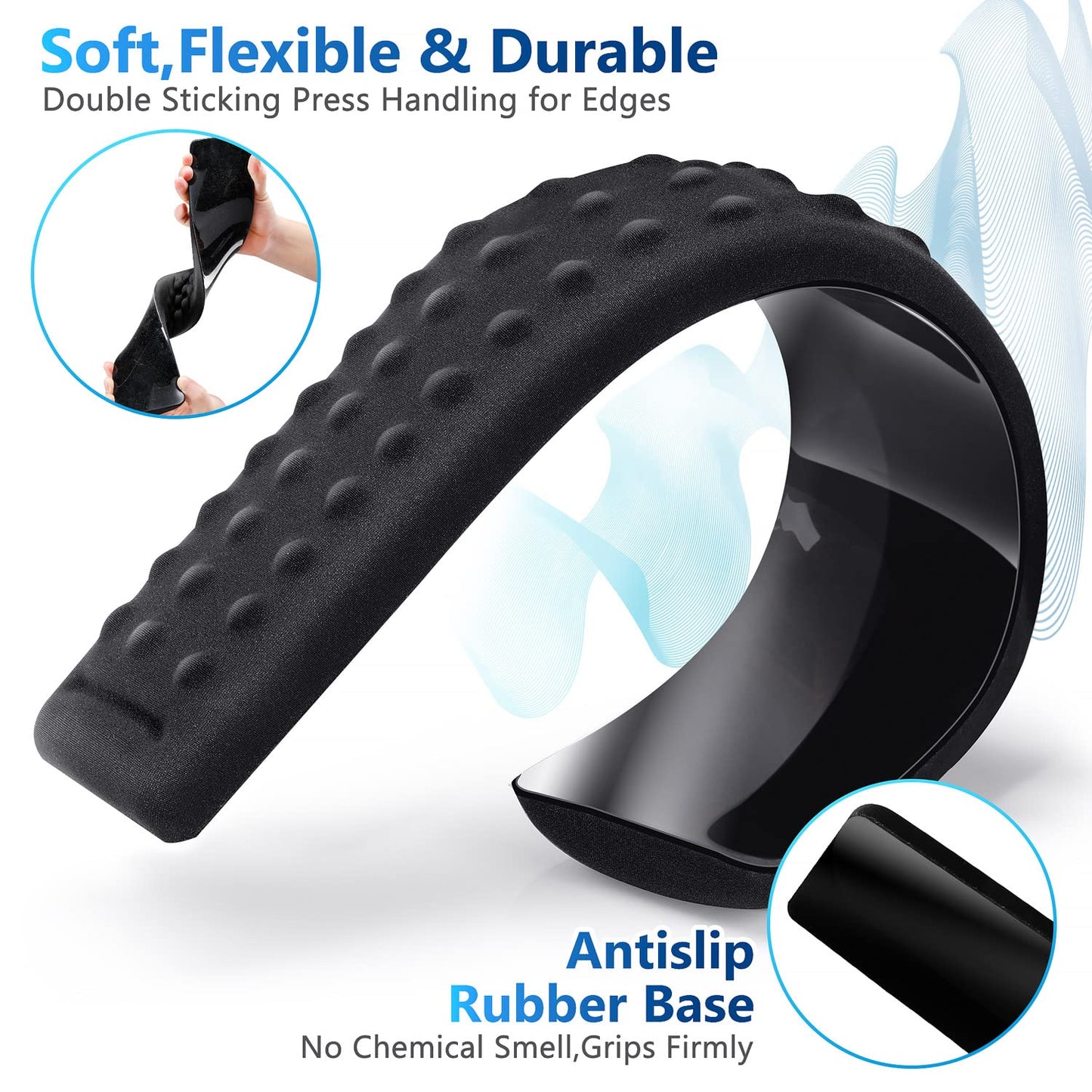 Gimars Upgraded Keyboard Wrist Rest with Massage Dot, Ergonomic Wrist Pad for Pressure Release &