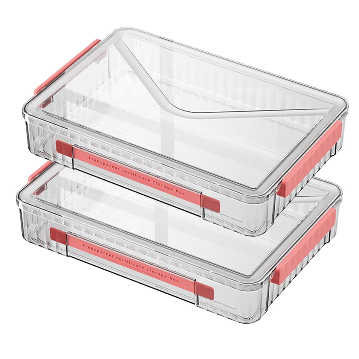 RHONZHAO Clear Stackable Project Case, 2 Pack, for A4