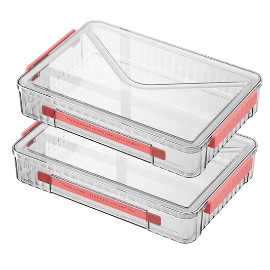 RHONZHAO Clear Stackable Project Case, 2 Pack, for A4