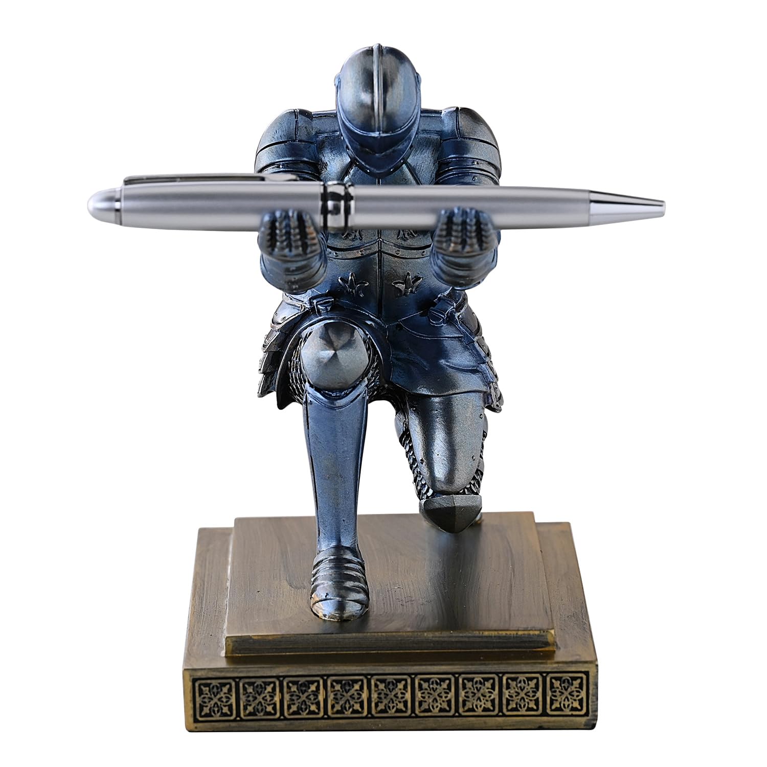 Amoysanli Knight Pen Holder Desk Organizers and Accessories as Gift Blue