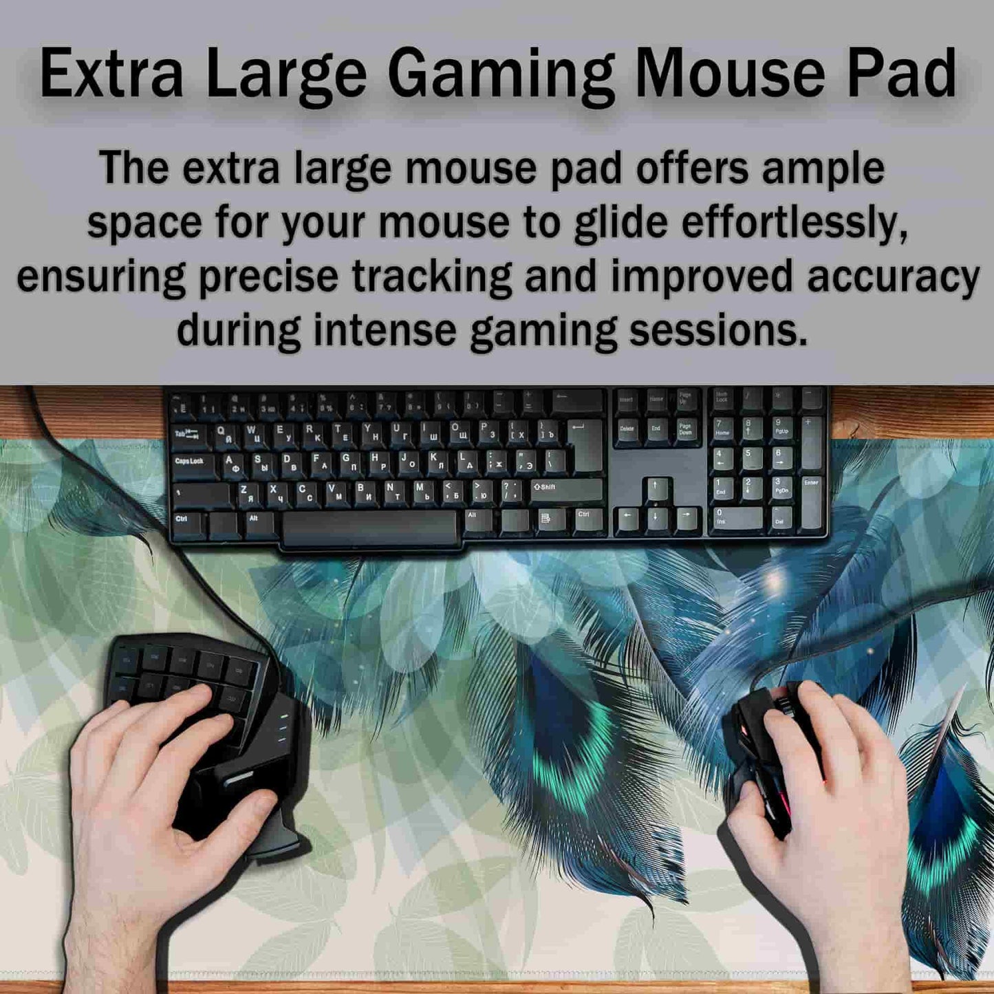 Samgula Gaming Mouse Pad Navy Desk Mat Large Desk Pads Mens Office Accessories Pad for Table