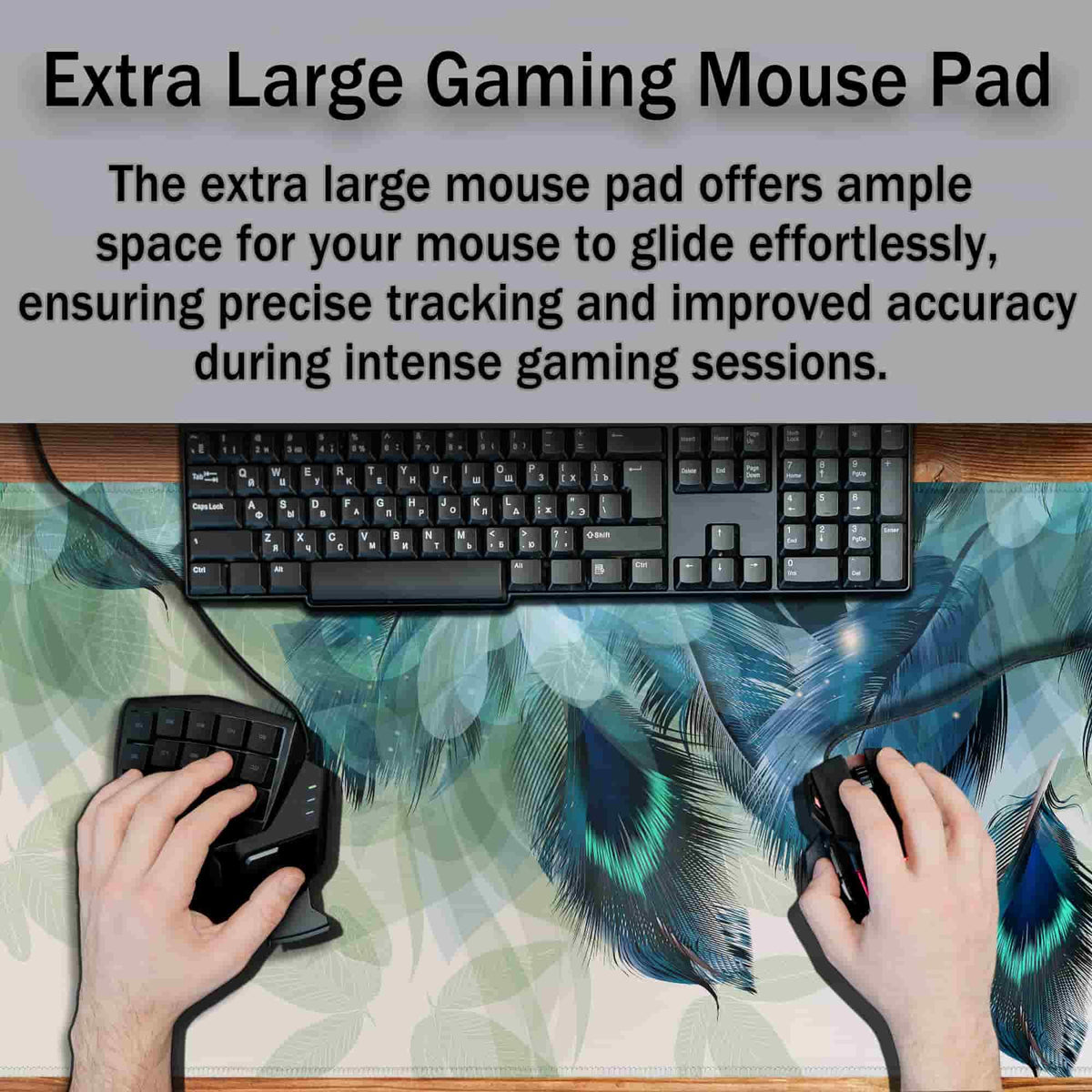 Samgula Gaming Mouse Pad Navy Desk Mat Large Desk Pads Mens Office Accessories Pad for Table