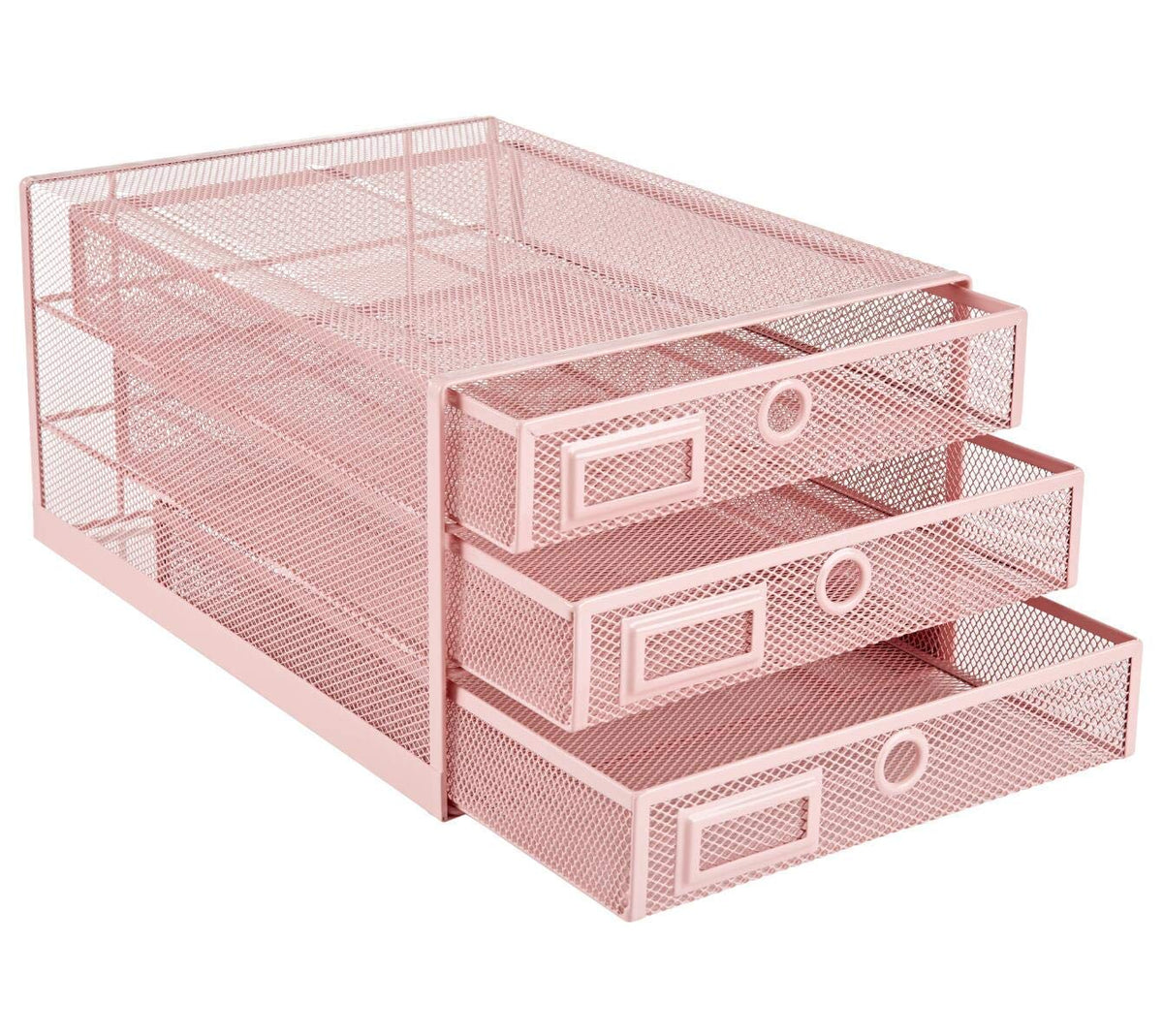 Annova Desk Organizer Wire Mesh 3 Tier Sliding Drawers Paper Sorter/Multifunctional/Premium Solid