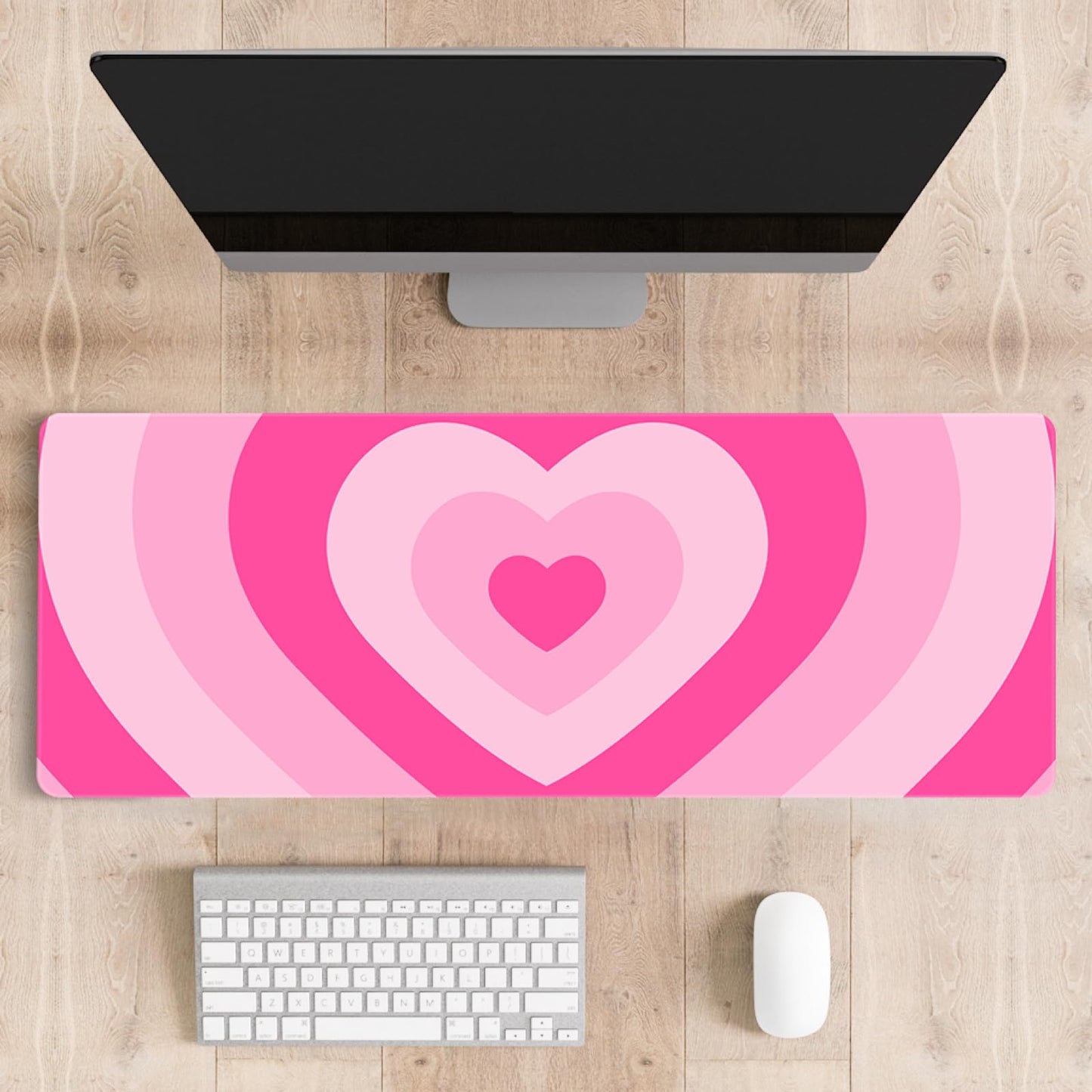 Stanoha Cute Desk Mat for Keyboard Desktop Extra Large Mouse Pad, Heart