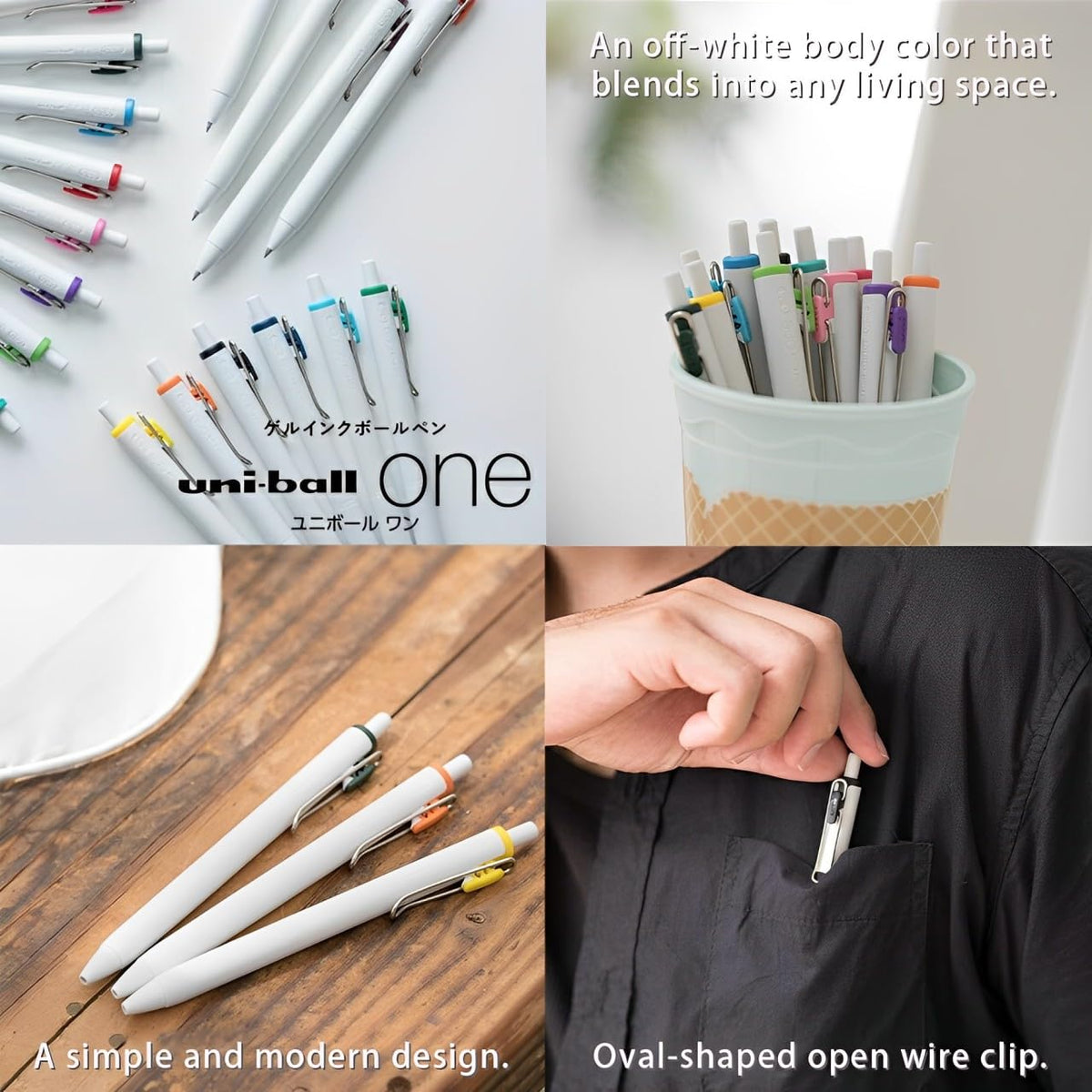 Mitsubishi Pencil Gel Ink Ballpoint Pen, Uni-ball One, 0.38mm, Set of 20 Colors