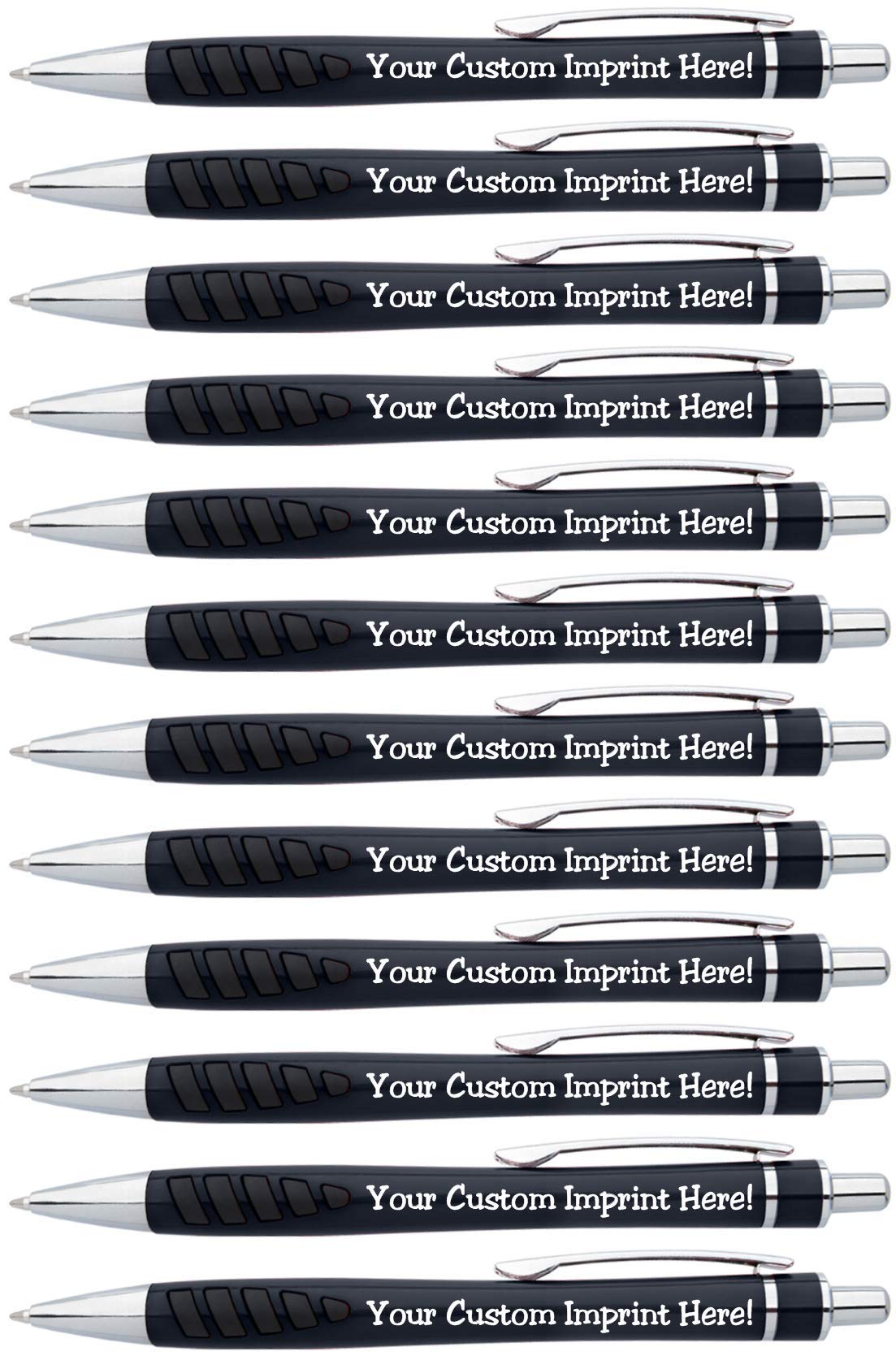 ExpressDesigns™ - Your Name or Imprint on our Custom Printed Addison Ballpoint Pen - Rubber Grip
