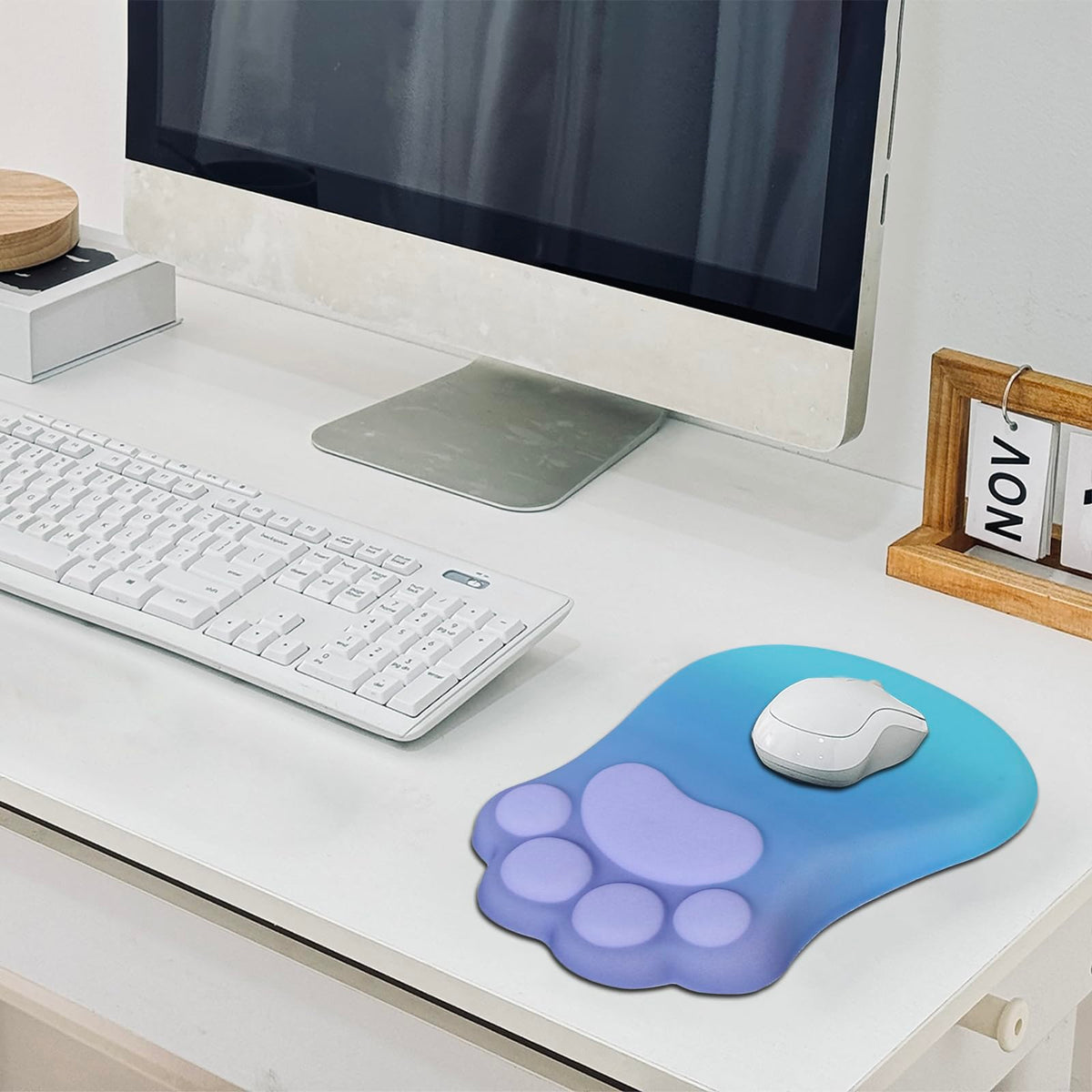 L-SPOUTTO Ergonomic Mouse Pad with Wrist Rest,Cute Mouse Pad Wrist Support