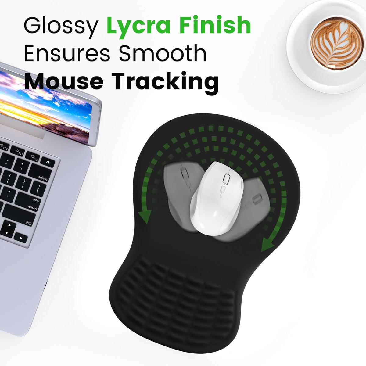 MEKASS Ergonomic Mouse Pad with Wrist Rest, Memory Foam Mousepad for Carpal Tunnel Pain Relief