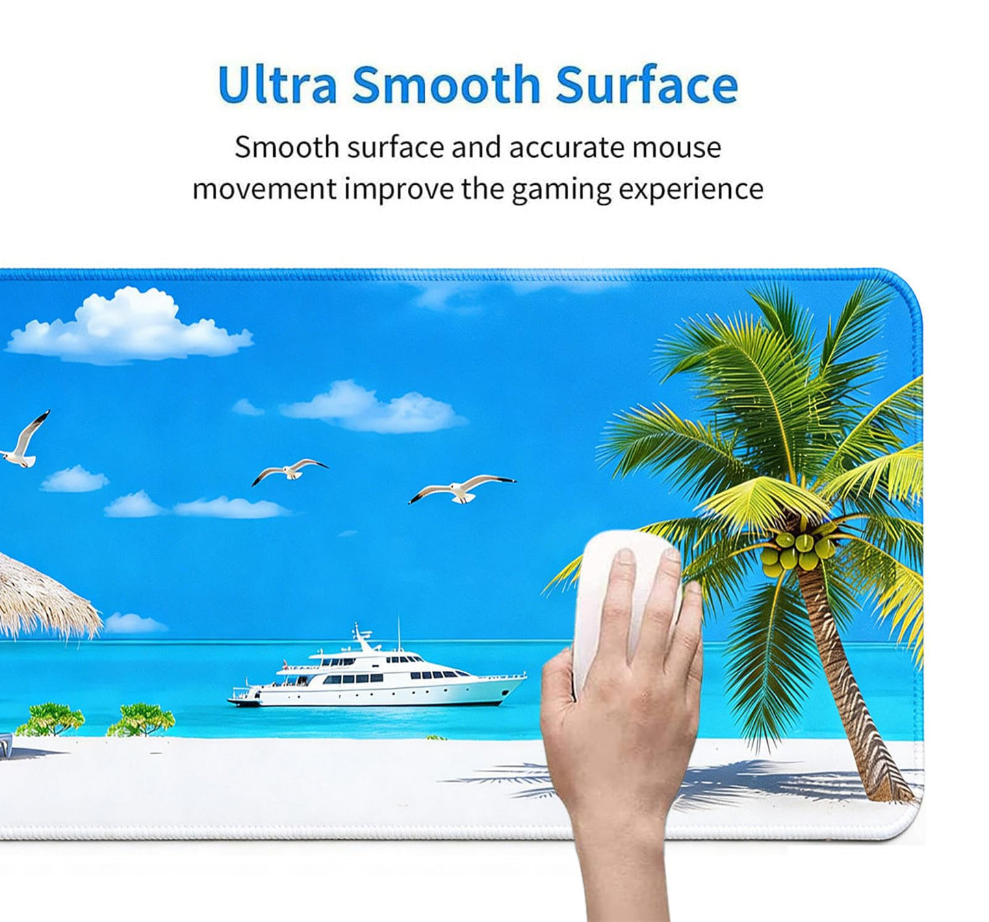 RTGGSEL 31.5x11.8 Inch Non-Slip Long Extended Large Gaming Mouse Pad with Stitched Edges XL Laptops