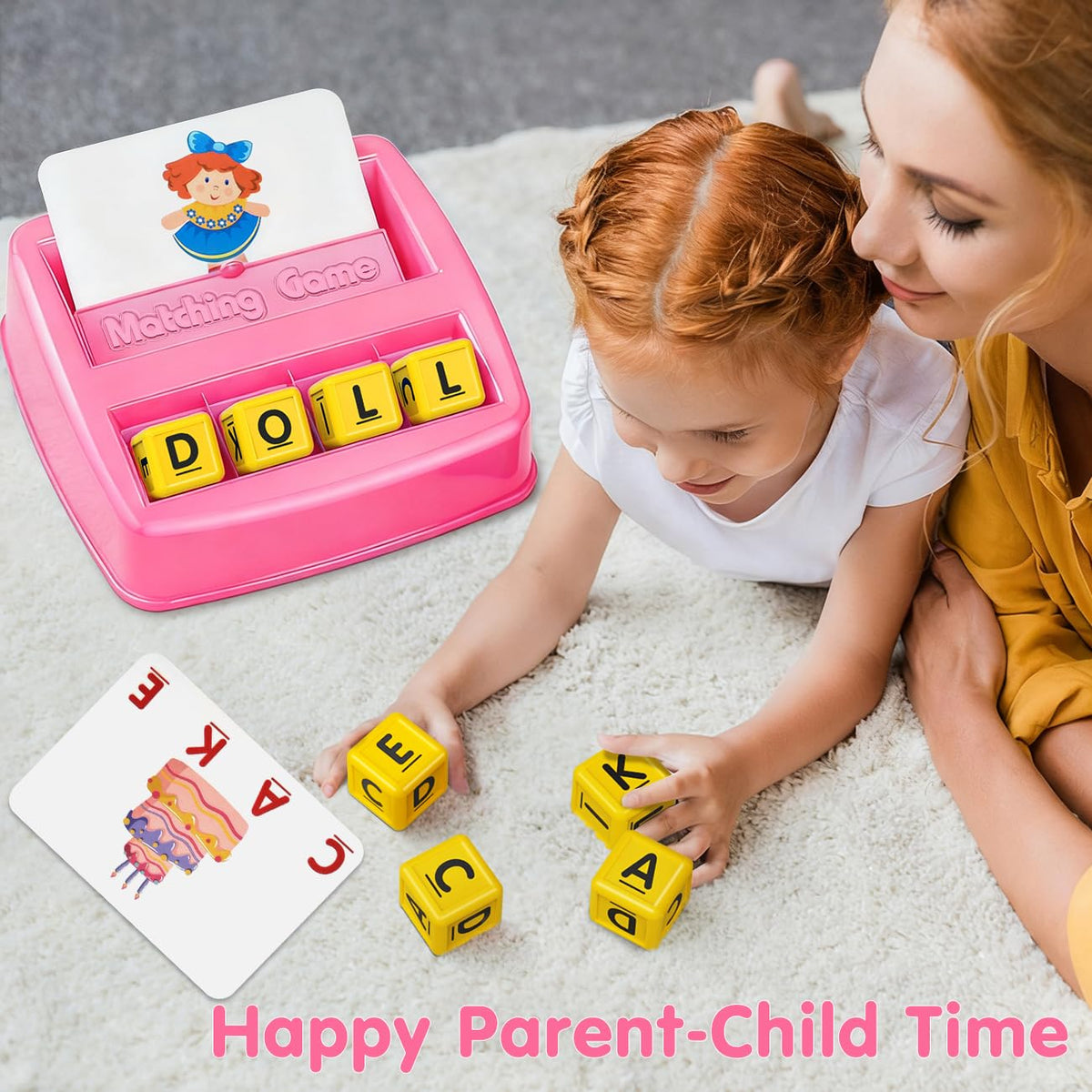 HahaGift Educational Toys for 2-5 Year Old Girl Gifts, Matching Letter Learning Games Activities