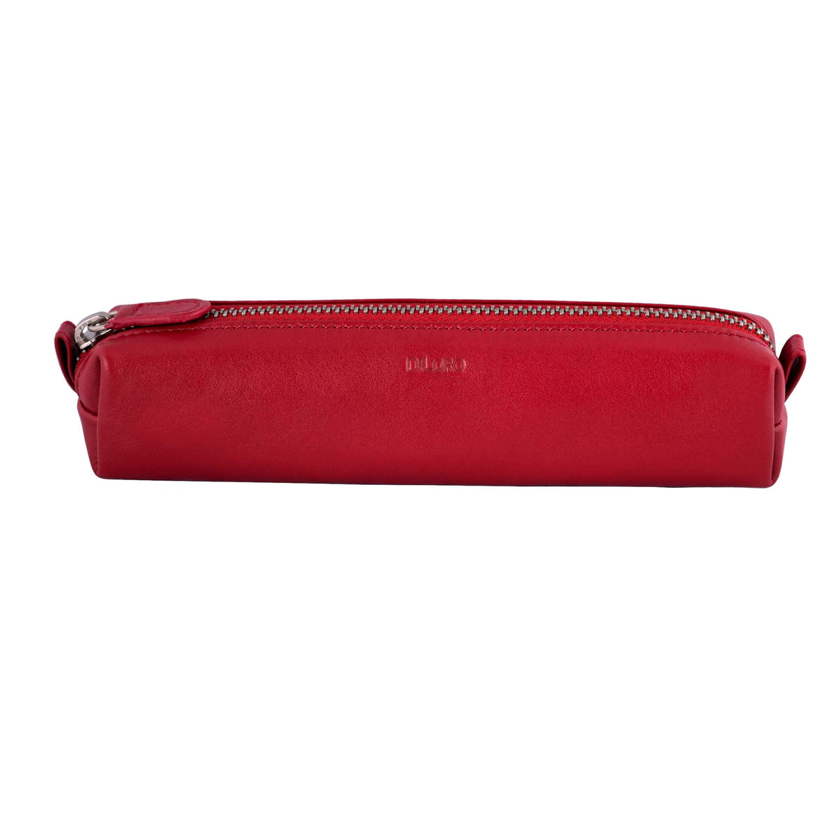 DiLoro Leather Zippered Fountain Ballpoint Rollerball Pens and Pencils Case Holder Pouch Genuine