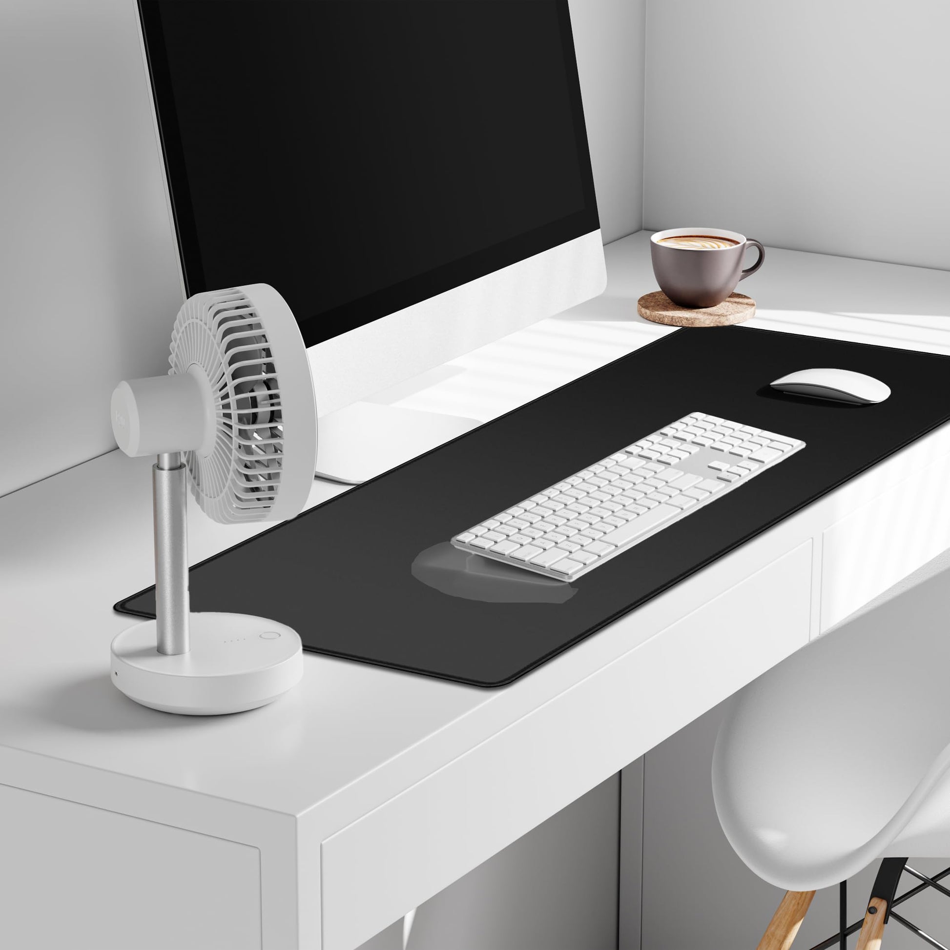 LL-COEUR XXL Black Mouse Pad Gaming Keyboard Mat Laptop Office Desk Mat (35.4" x 15.7" x 0.12")