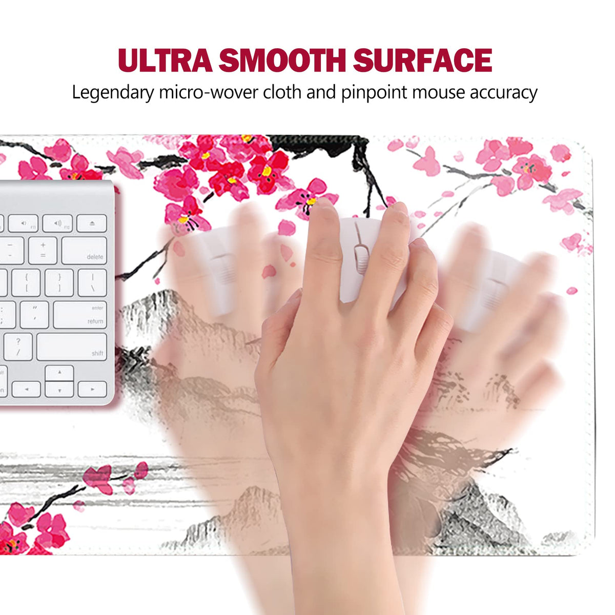 AIMSA Extended Gaming Mouse Pad, XL Large Keyboard Mouse Mat Desk Pad with Stitched Edges, Durable