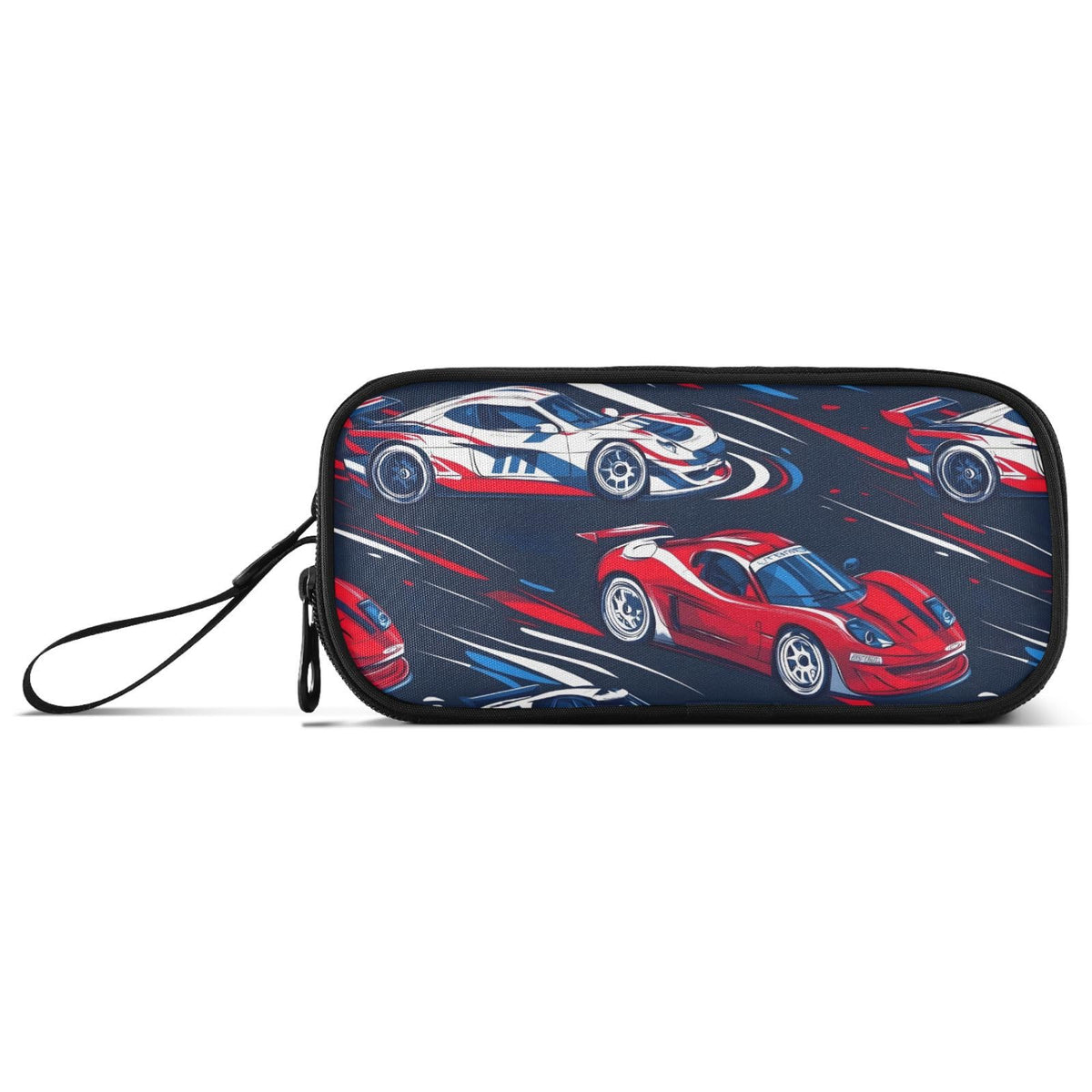 BOENLE Sports Racing Cars Pencil Case Box Boys Girls Large Pencil Pouch Zipper Compartments Big