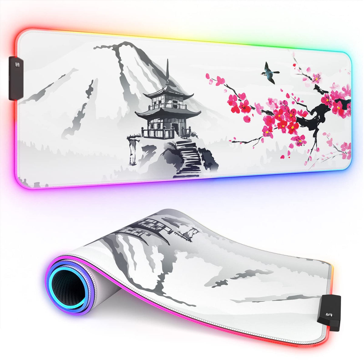 ITNRSIIET RGB Gaming Mouse Pad, Full Desk XL Extended Large Gaming Mousepad, 12 Lighting Modes 30%