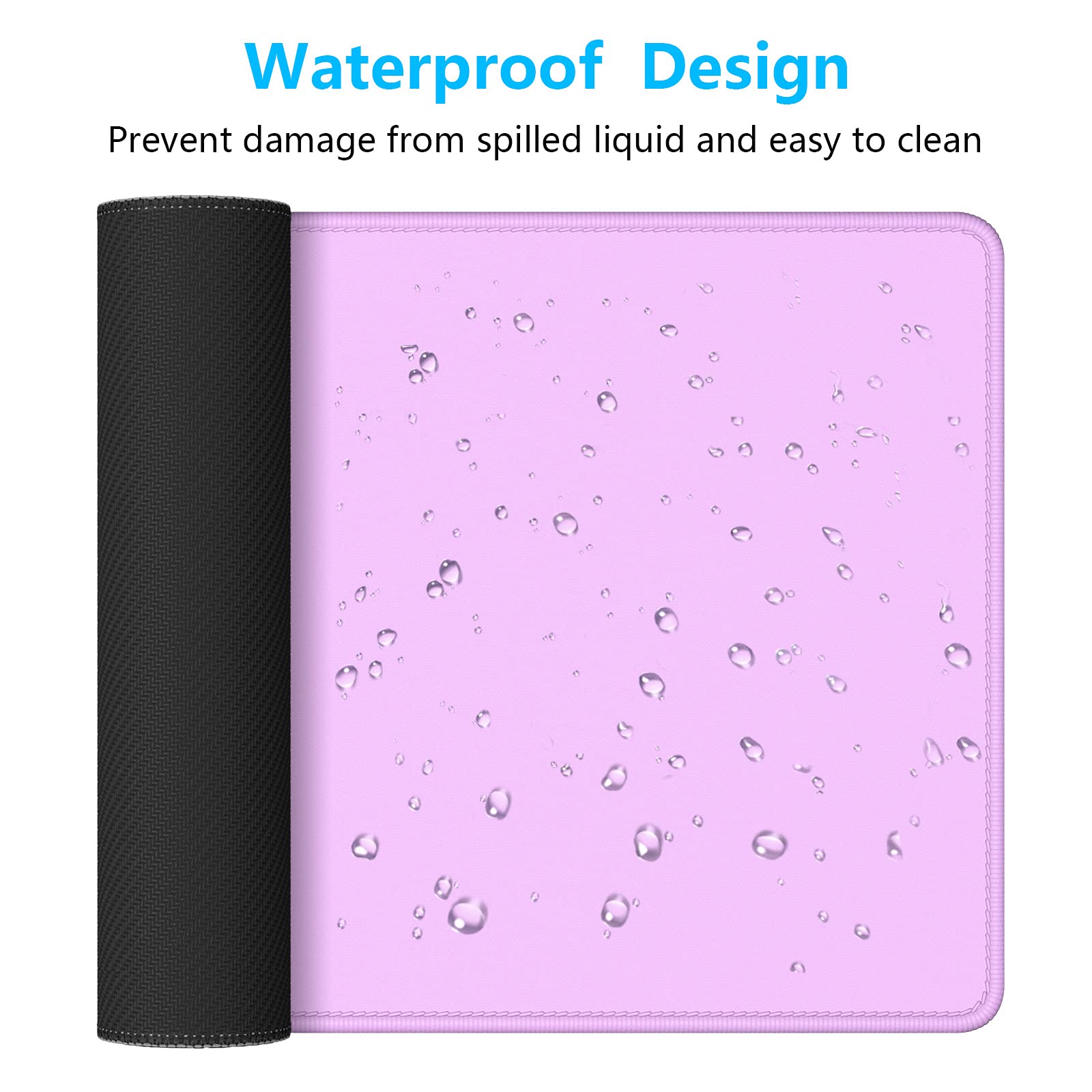 Dapesuom Large Gaming Mouse Pad, Extended Mouse Mat with Stitched Edges, Full Size Keyboard Pad