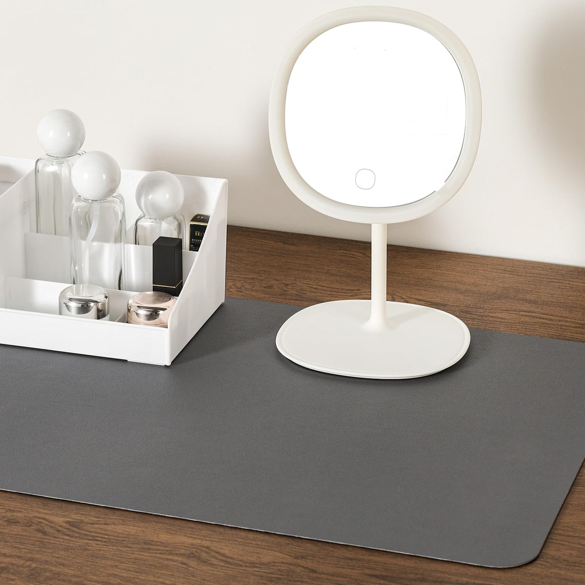 Jumdast Dual Sided Desk Pad Faux Leather Desk Mat Large Mouse Pad