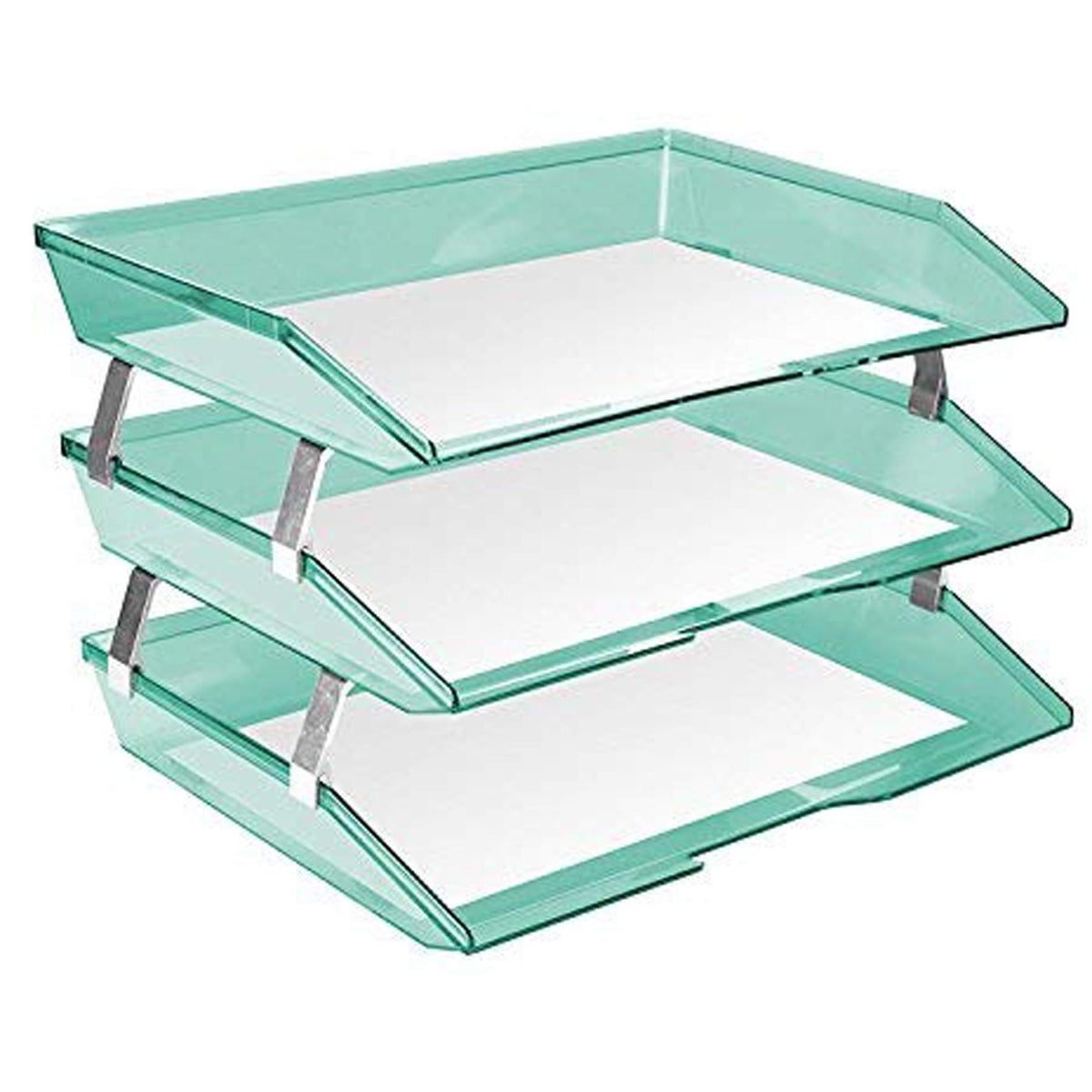 Acrimet Facility 3 Tier Letter Tray, Side Load, Letter Size/A4, Desktop File Organizer, Plastic