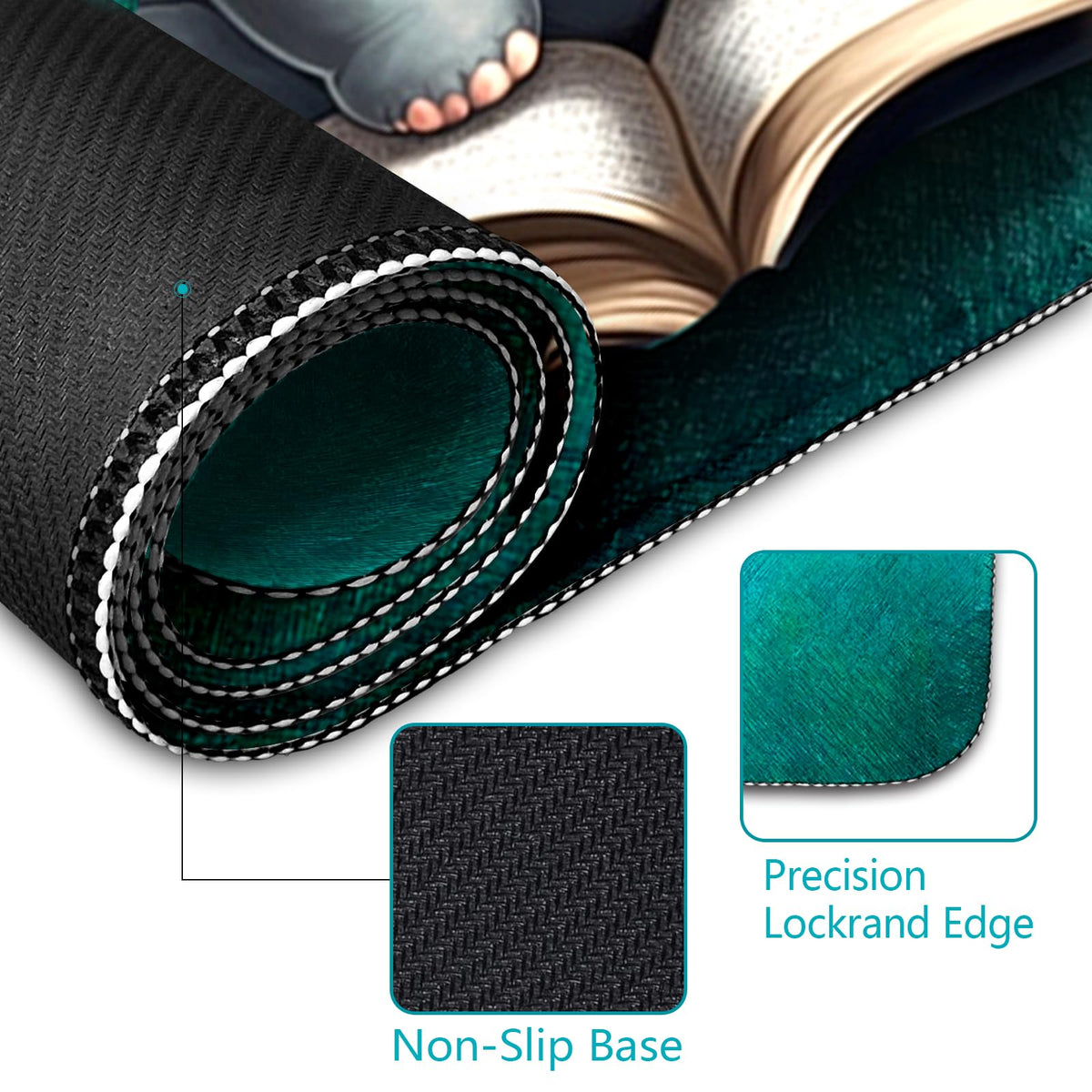 LIMKRIAN Desk Mat, Mouse Pad for Desk Office Decor, 31.5x11.8 in, Elephant