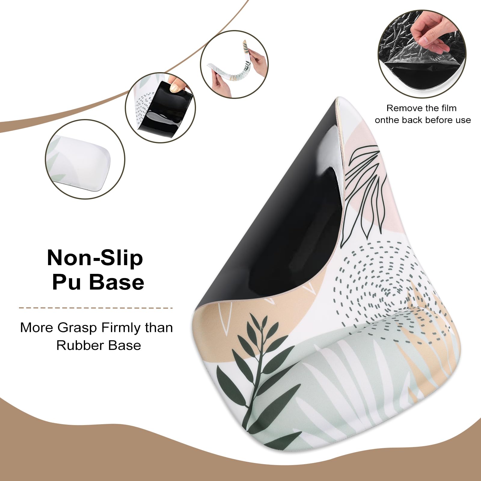 Haocoo Keyboard Wrist Rest, Ergonomic Mouse Pad, Gel Wrist Pas for Computer Keyboard, Non-Slip