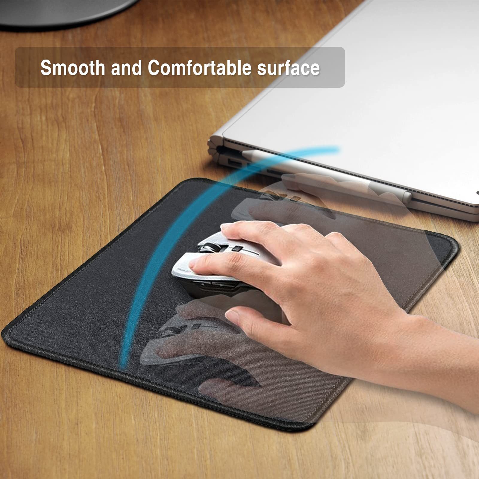 Zhithink 11 Pack Mouse Pad, 10.2''x8.2'' Computer Mousepad Bulk, Black