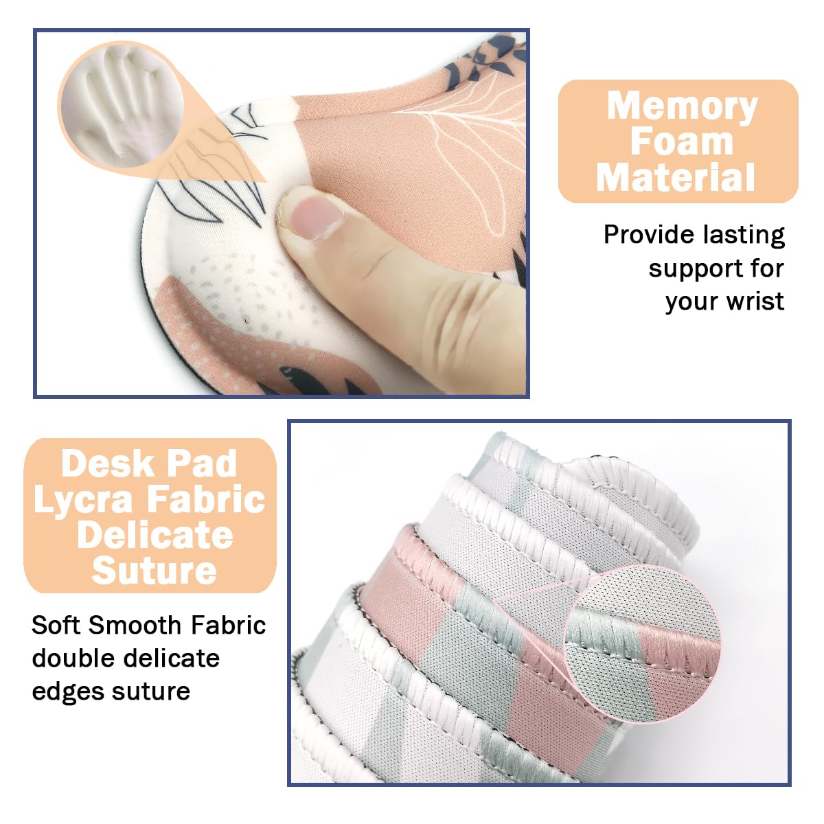 Keyboard Mouse Pad Set, Extended Mouse Pad+Keyboard Wrist Rest Support, Memory Foam Ergonomic Easy