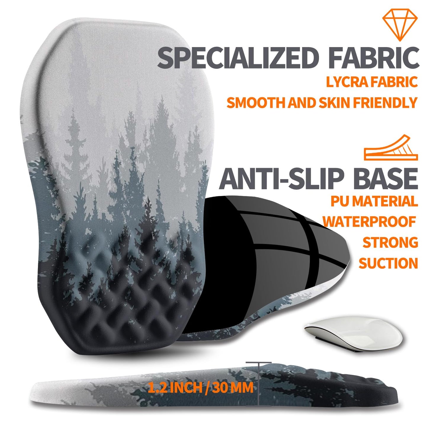Armanza Ergonomic Slope Mouse Pad Wrist Support, Wrist Rest Mousepad for Carpal Tunnel Pain Relief